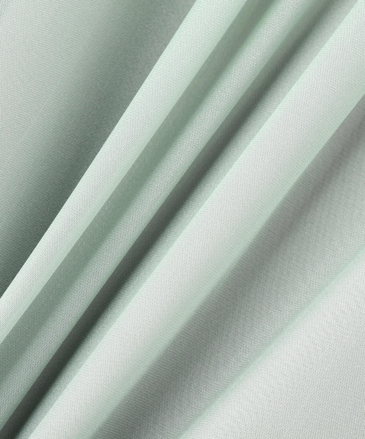 ハイネックボリュームシアーブラウス