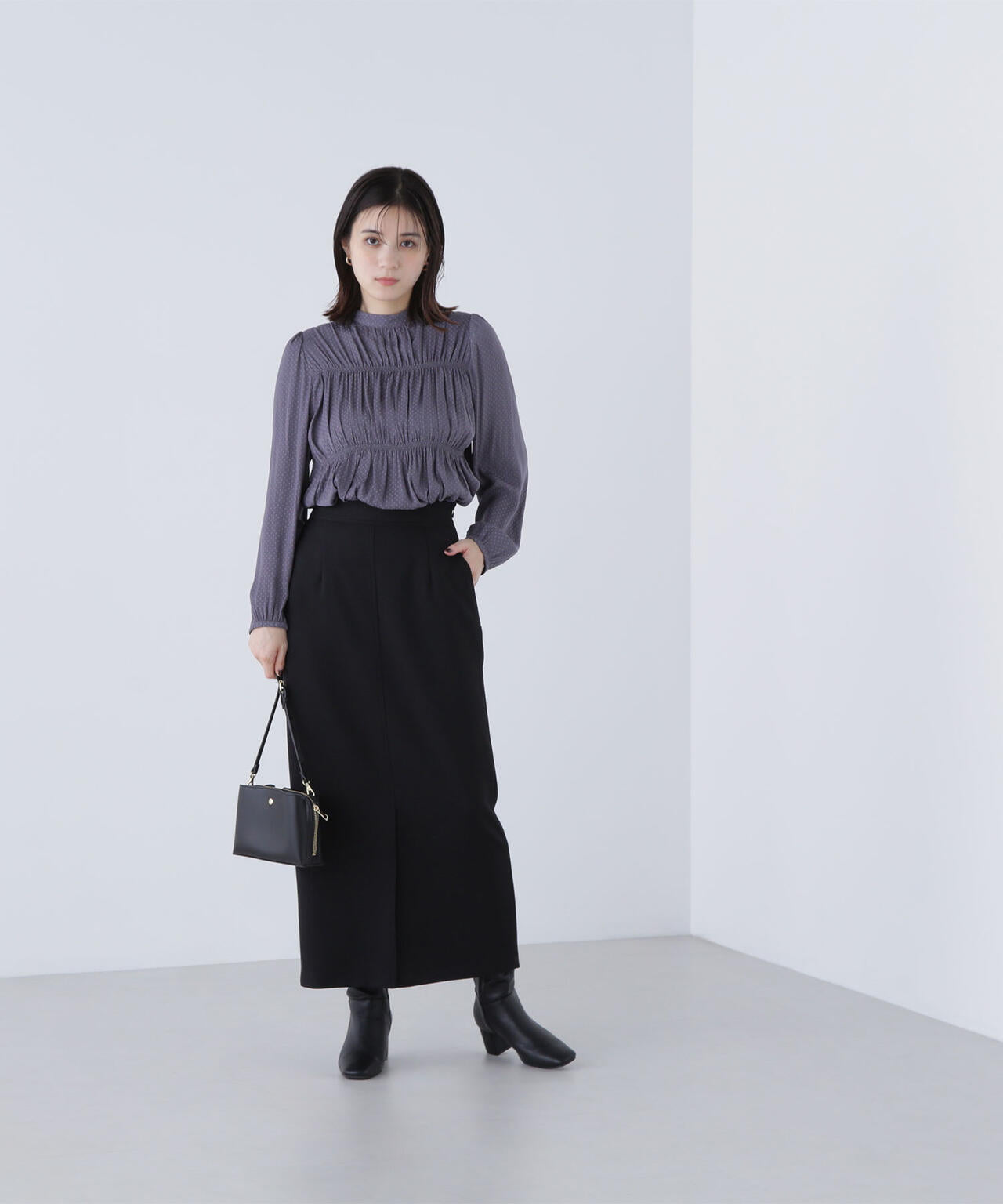 シャーリング デザイン ブラウス - (MIX) シャーリングデザインブラウス | NATURAL BEAUTY BASIC（ナチュラル