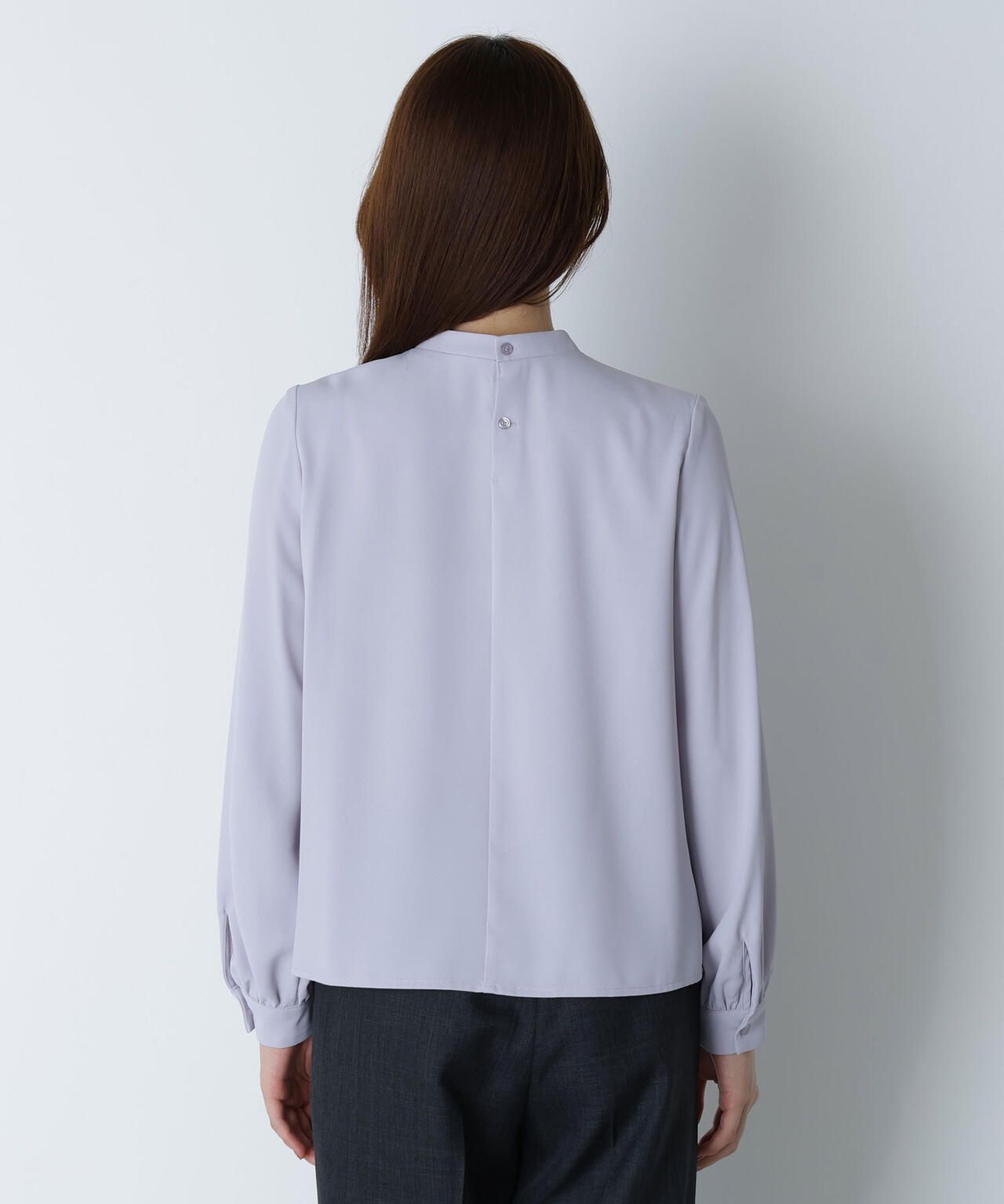 アシメラッフルボウブラウス