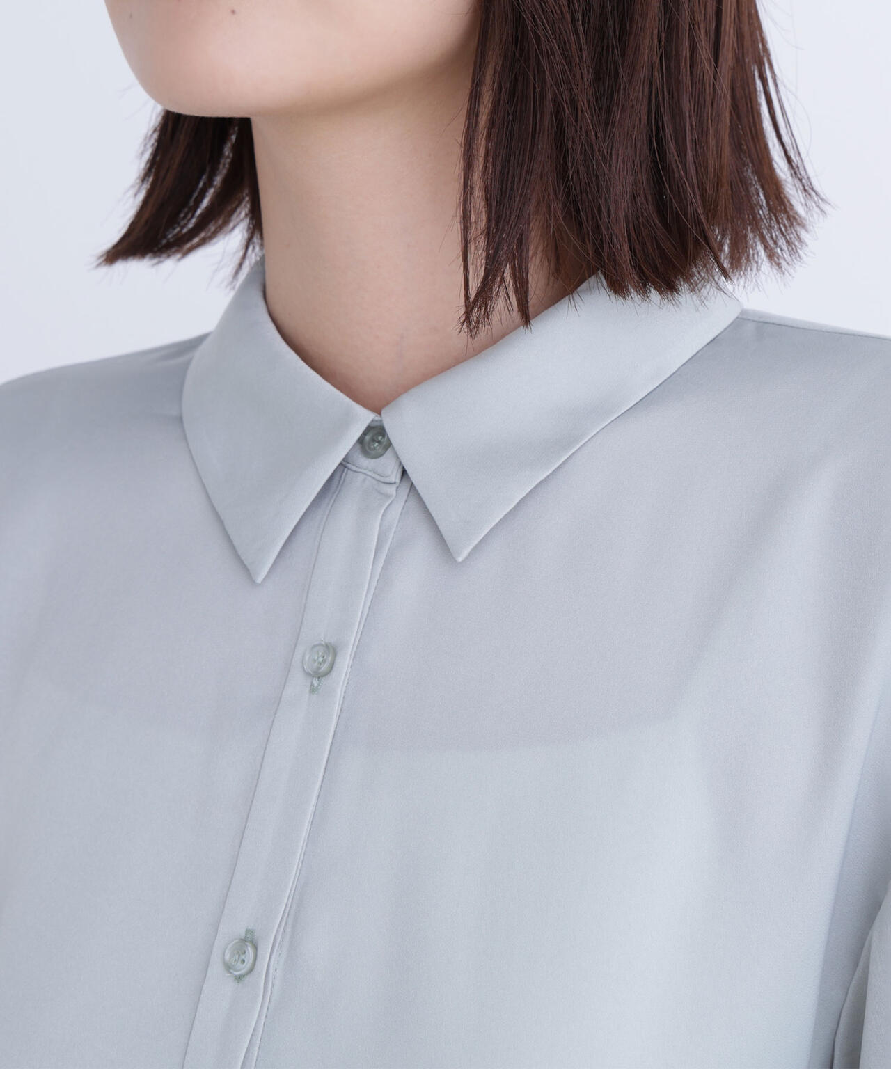 サテンペプラムブラウス | NATURAL BEAUTY BASIC（ナチュラル