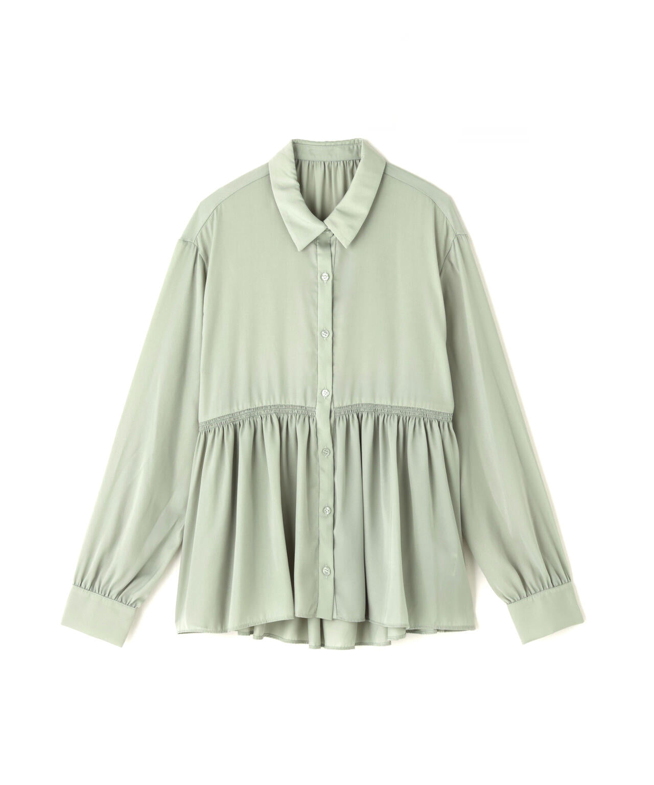 サテンペプラムブラウス | NATURAL BEAUTY BASIC（ナチュラル