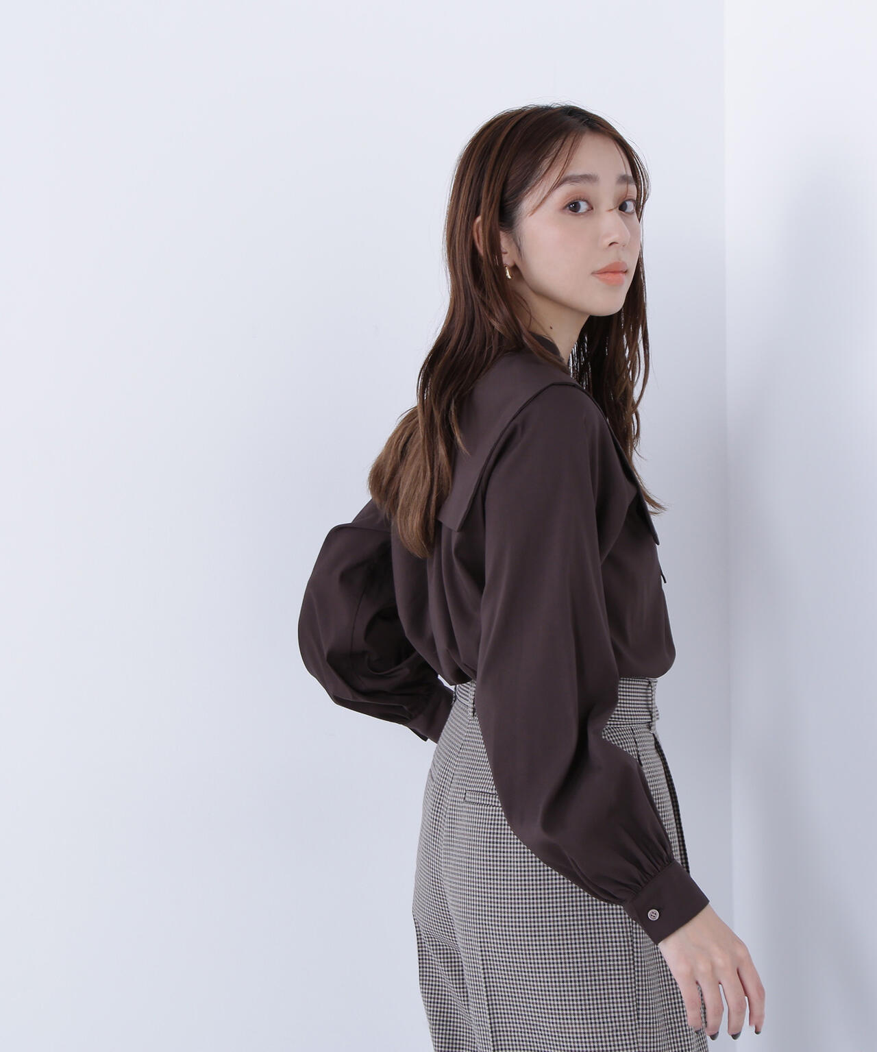 【Oggi掲載】スクエアカラーブラウス