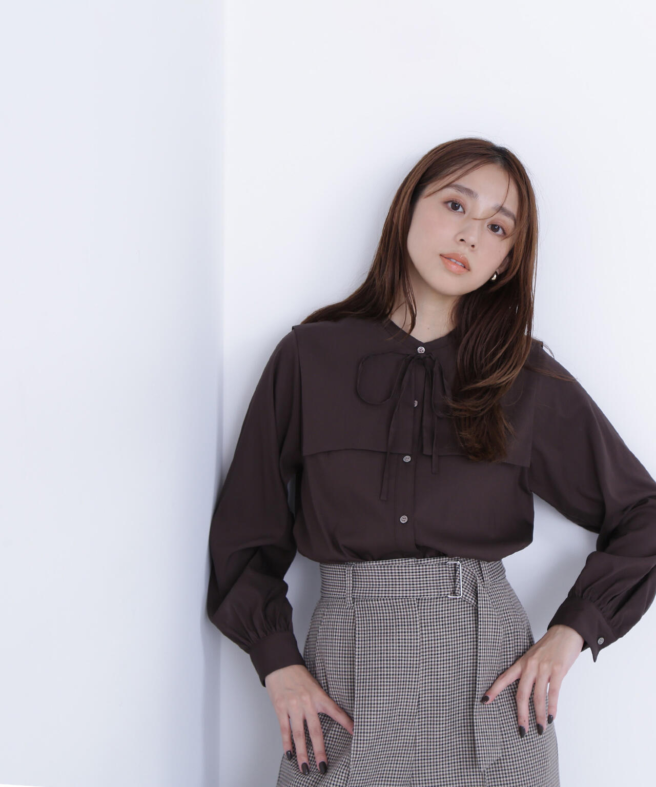 【Oggi掲載】スクエアカラーブラウス