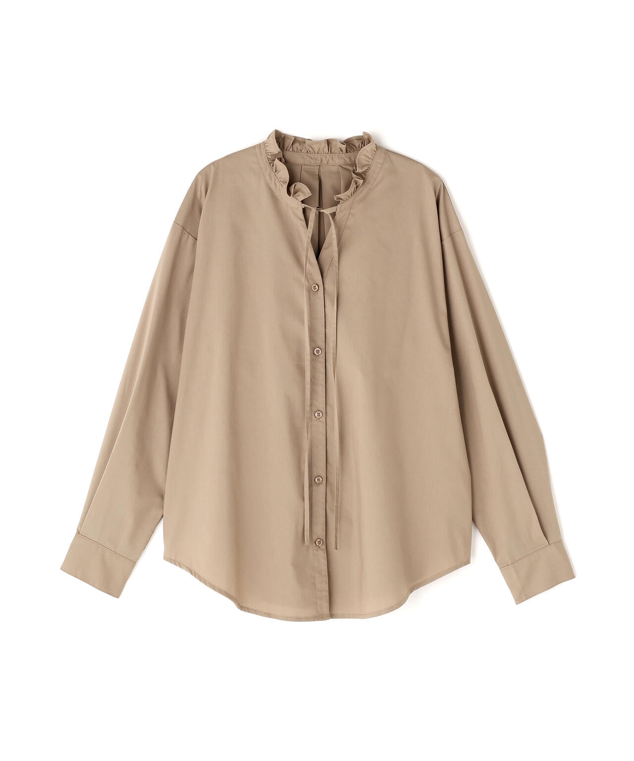 フリルネックスキッパーブラウス