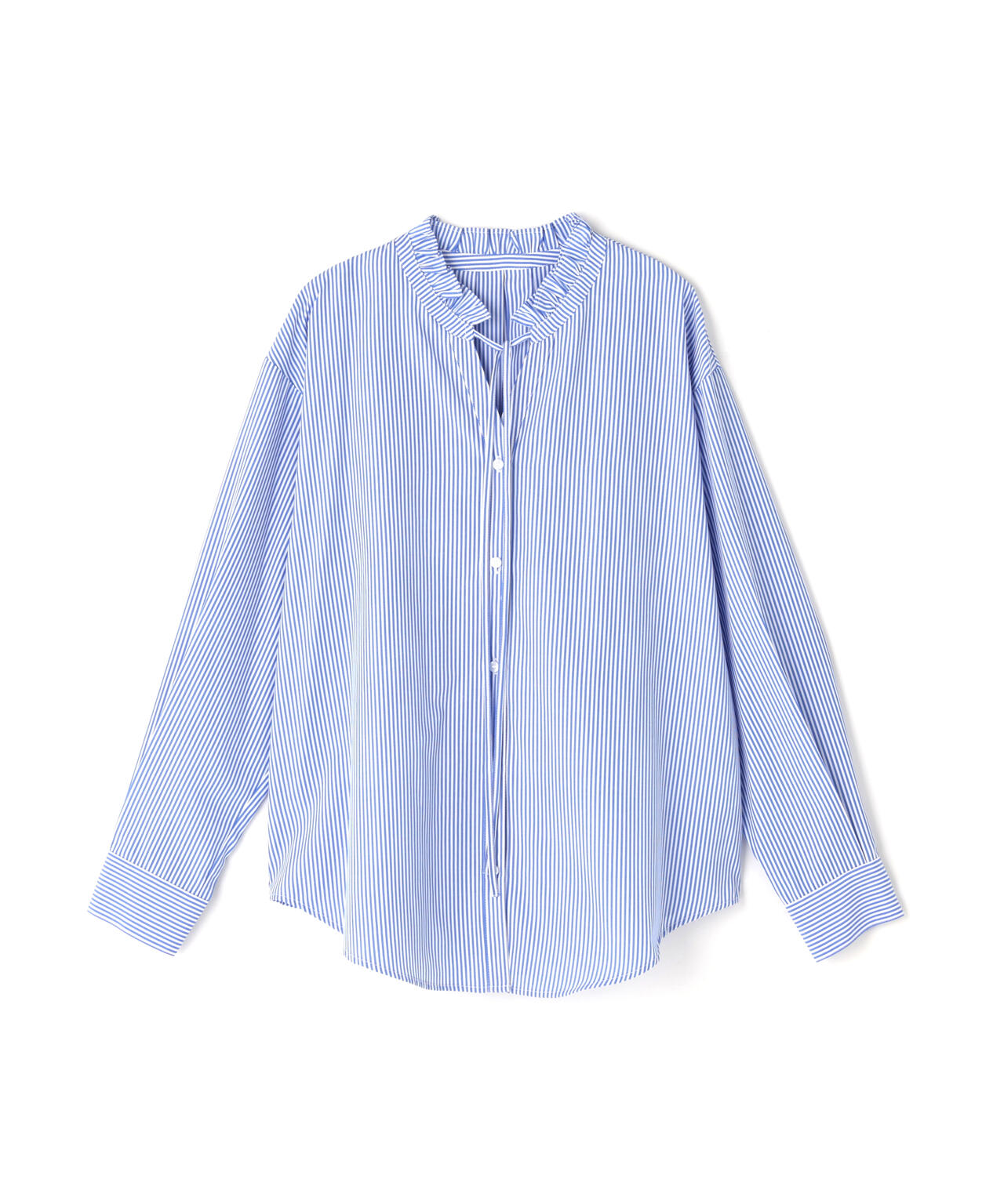 フリルネックスキッパーブラウス