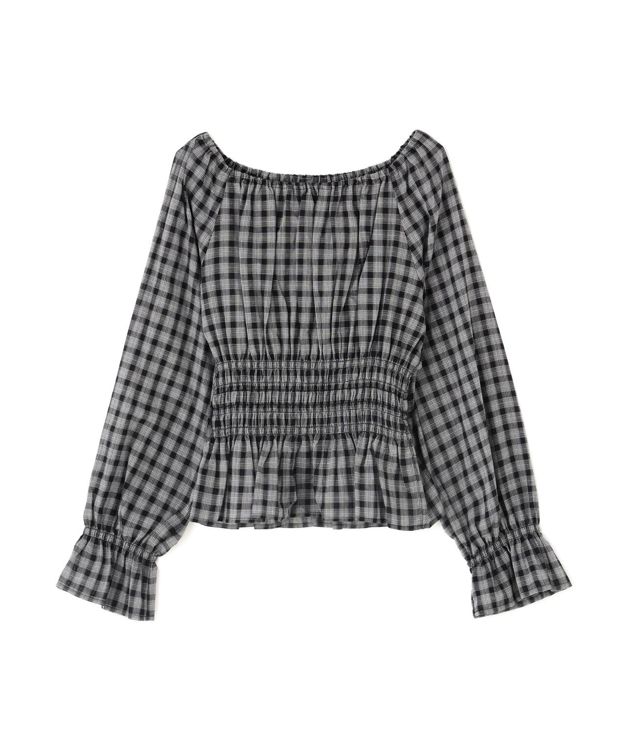 ブラミンク　チェックぺプラムブラウス ブラミンク チェックぺプラムブラウス ブラミンクBLAMINK チェック