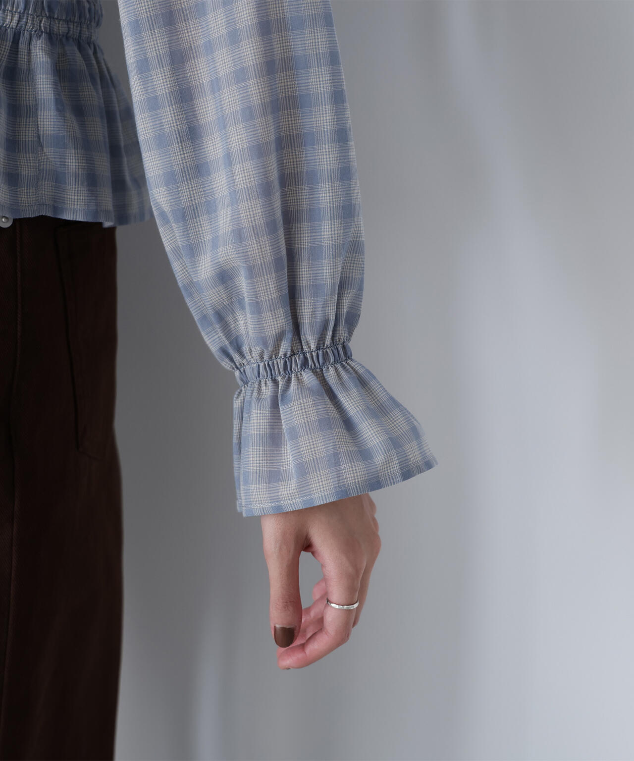 チェックペプラムブラウス | NATURAL BEAUTY BASIC（ナチュラル