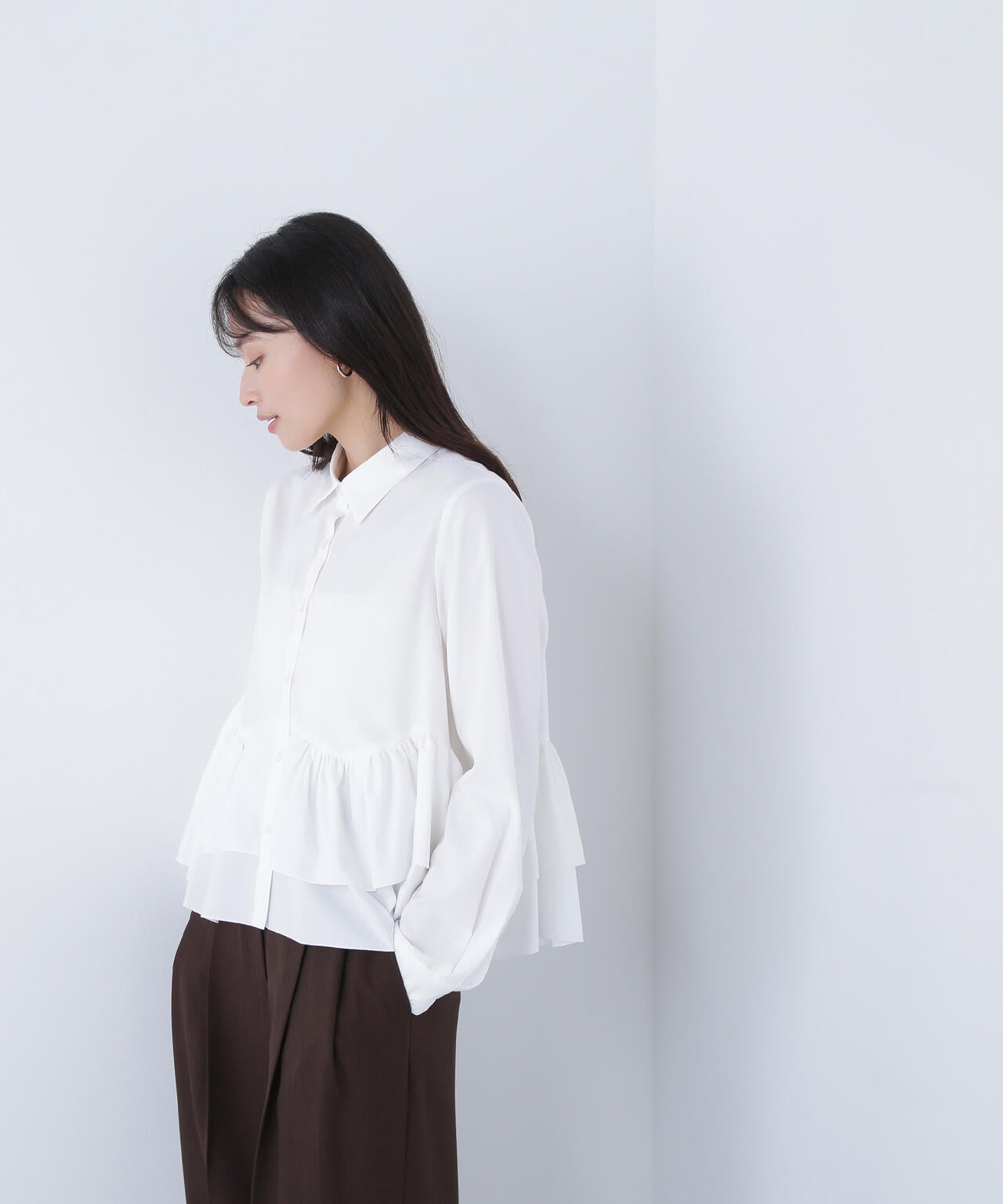 ティアードフリルペプラムブラウス | NATURAL BEAUTY BASIC