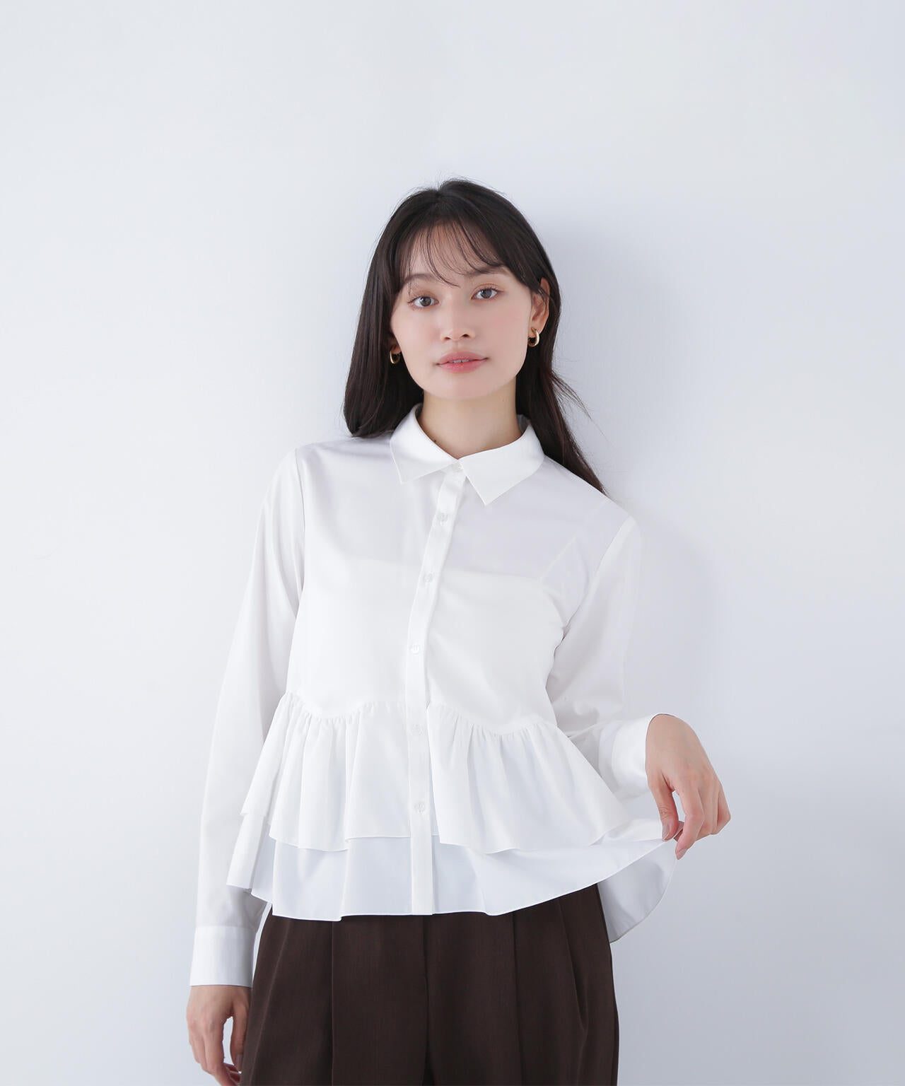 ティアードフリルペプラムブラウス | NATURAL BEAUTY BASIC