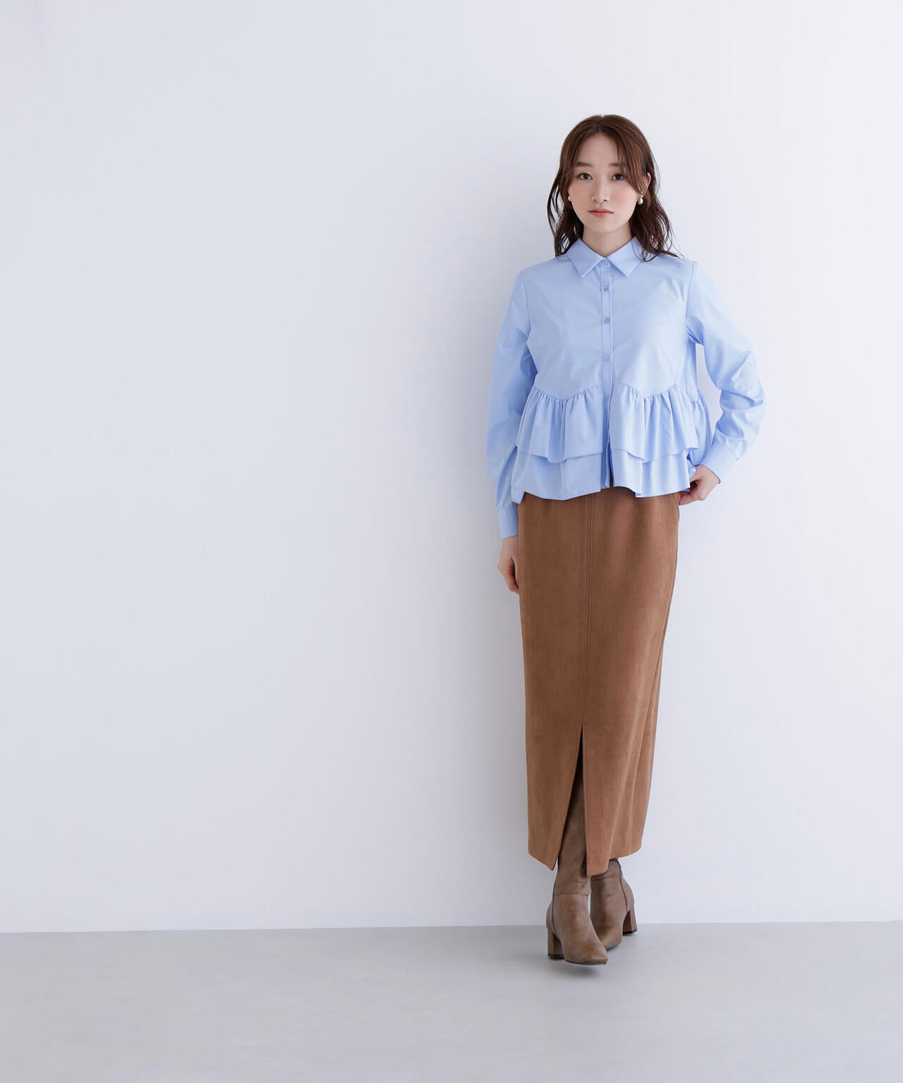 ティアードフリルペプラムブラウス | NATURAL BEAUTY BASIC