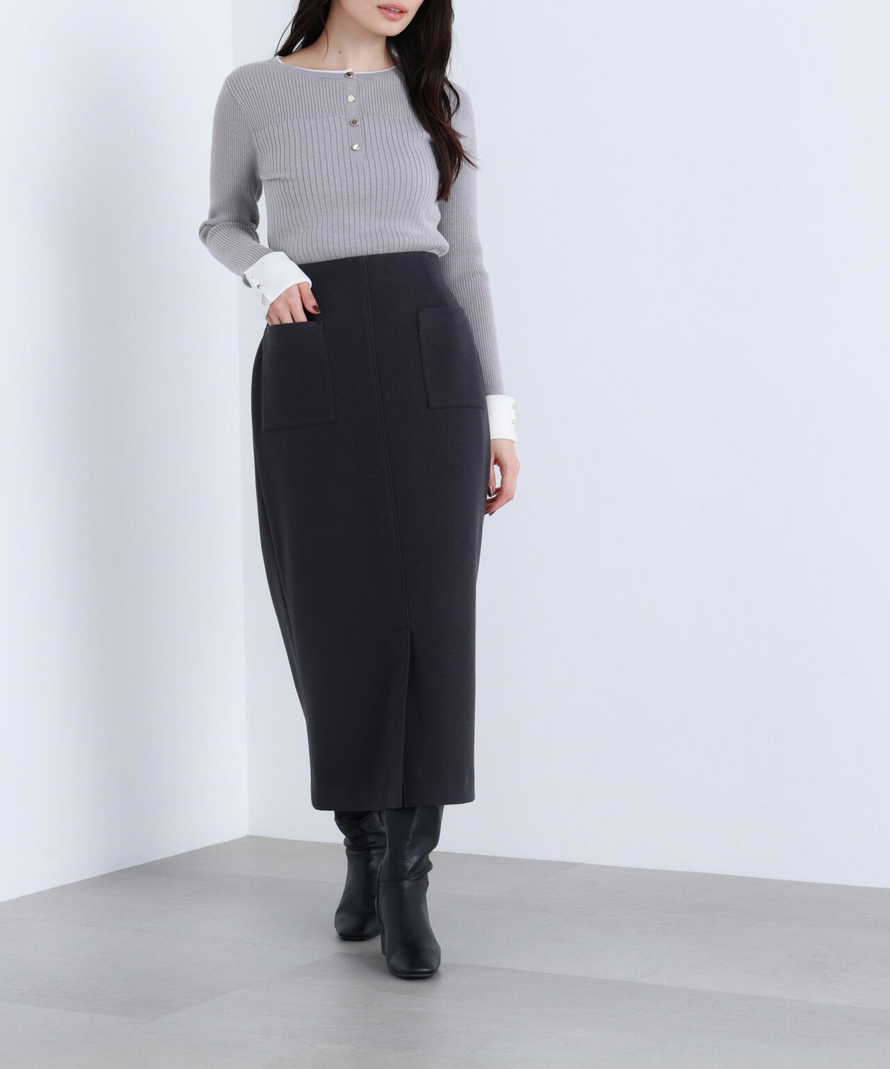 圧縮ジャージーシリーズ ナロースカート