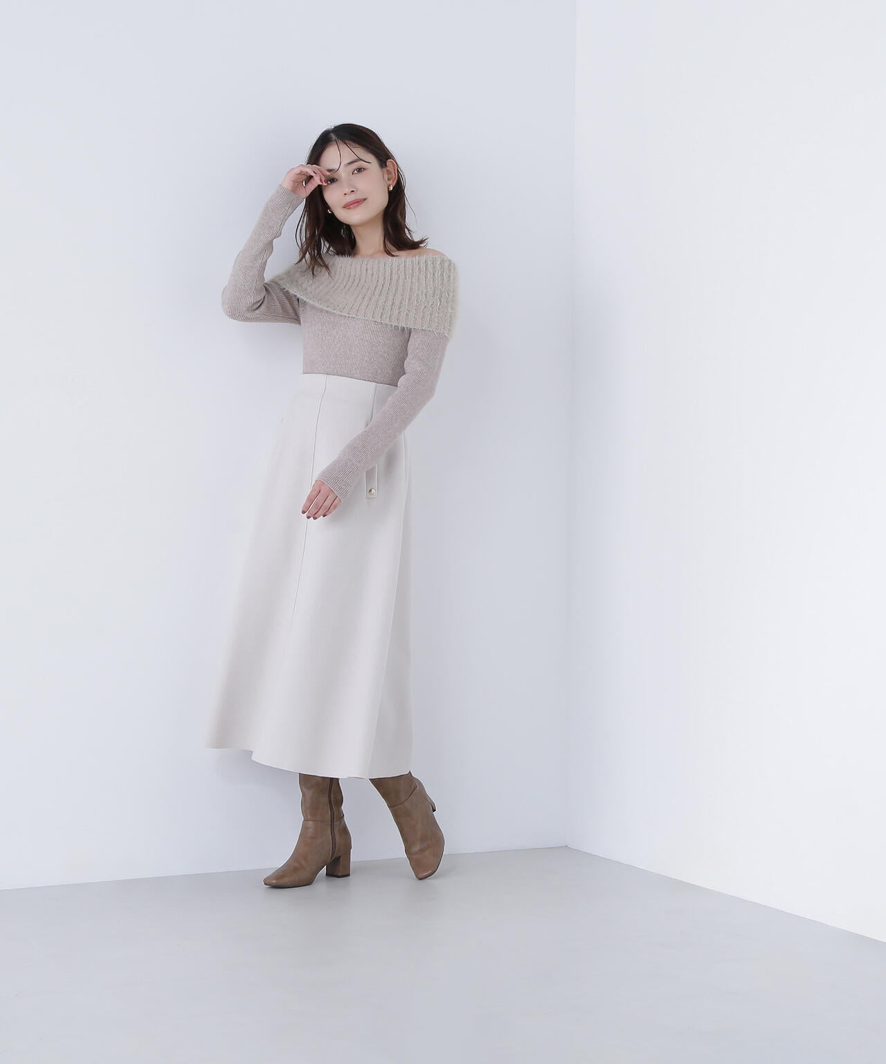 【Oggi掲載】圧縮ジャージーシリーズ フレアスカート