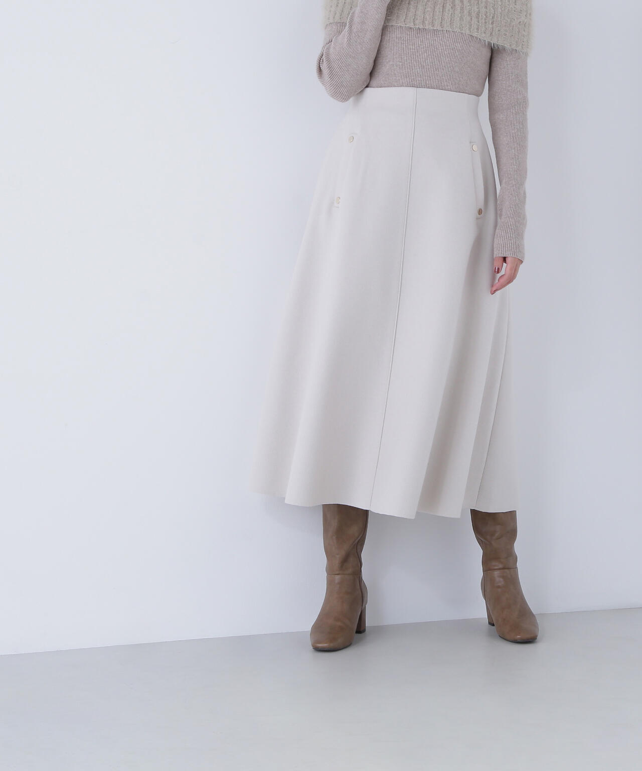 【Oggi掲載】圧縮ジャージーシリーズ フレアスカート