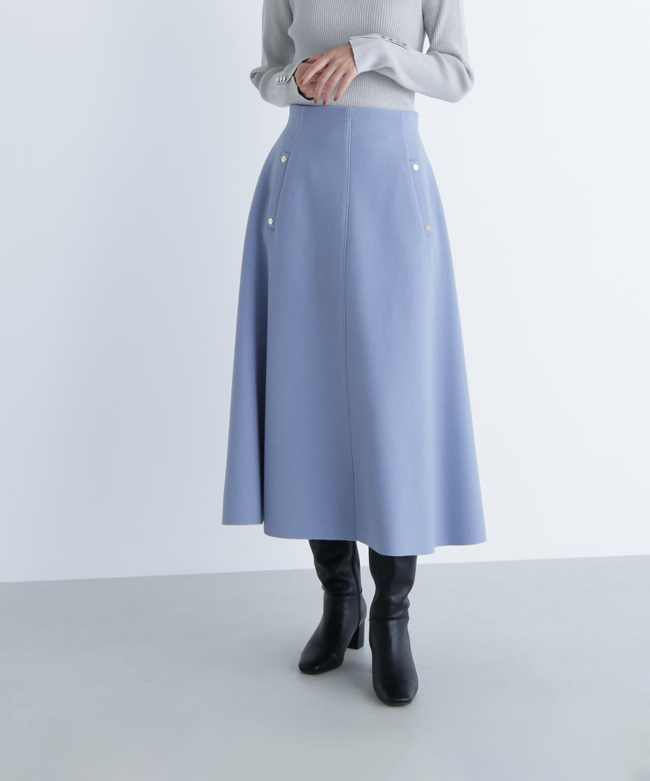 【Oggi掲載】圧縮ジャージーシリーズ フレアスカート