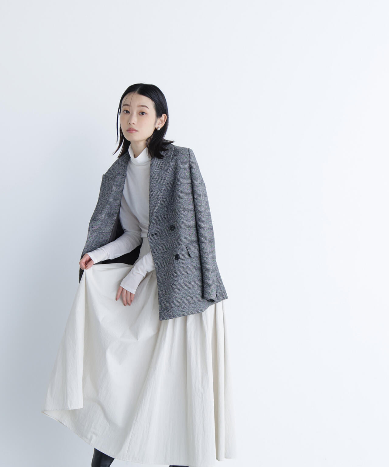 ナチュラルビューティーベーシック（NATURAL BEAUTY BASIC）/タフタボリュームスカート Oggi掲載】タフタボリュームスカート | NATURAL BEAUTY BASIC