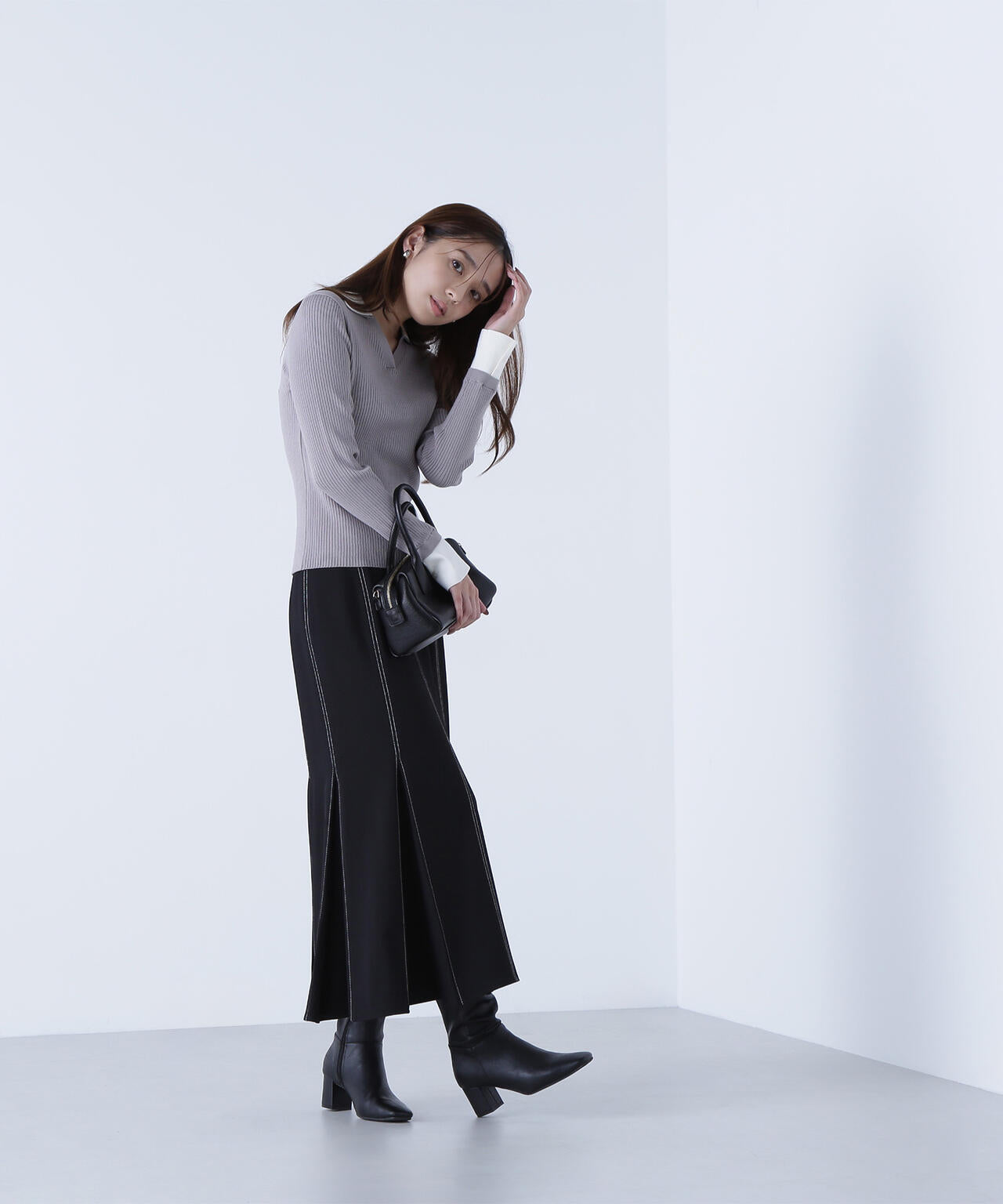 ステッチタックマーメイドスカート