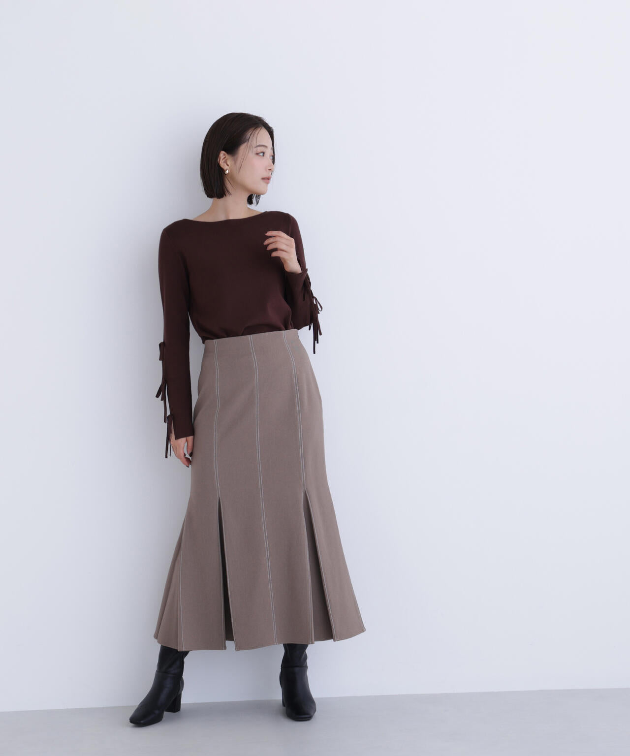 ステッチタックマーメイドスカート