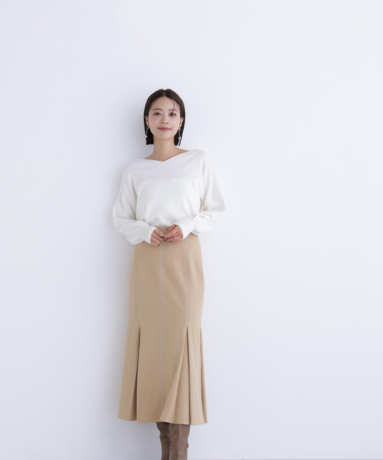 ステッチタックマーメイドスカート | NATURAL BEAUTY BASIC