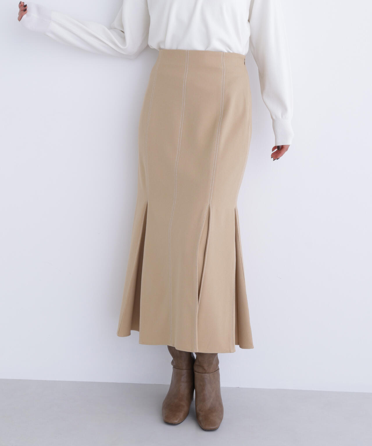 ステッチタックマーメイドスカート