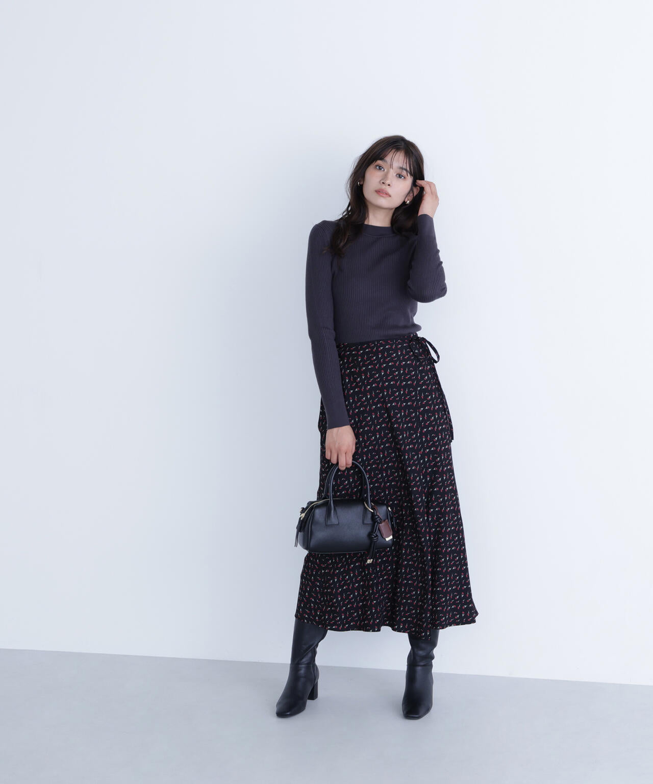 フラワープリントラップスカート | NATURAL BEAUTY BASIC