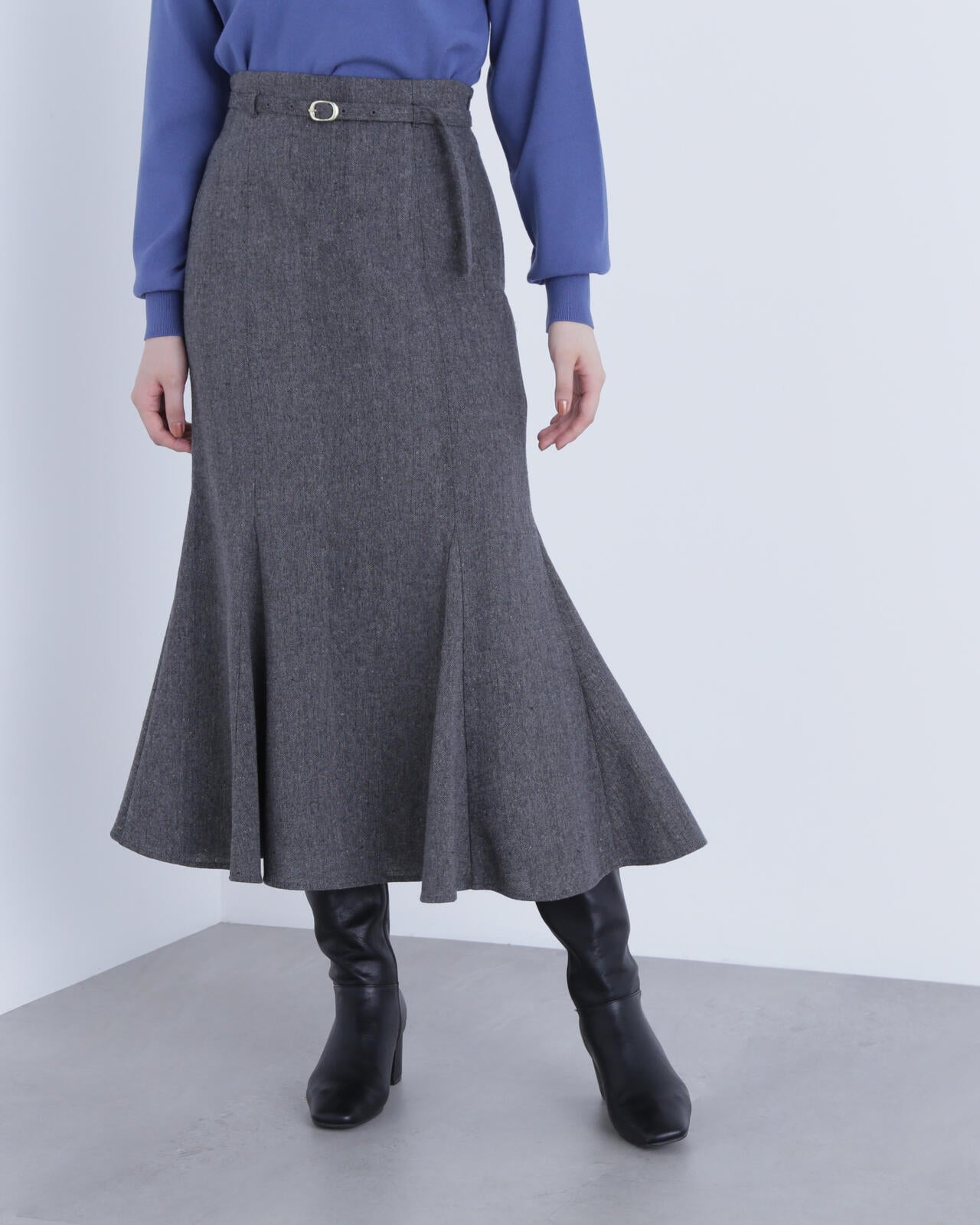 ツイーディーベルテッドマーメイドスカート | NATURAL BEAUTY BASIC