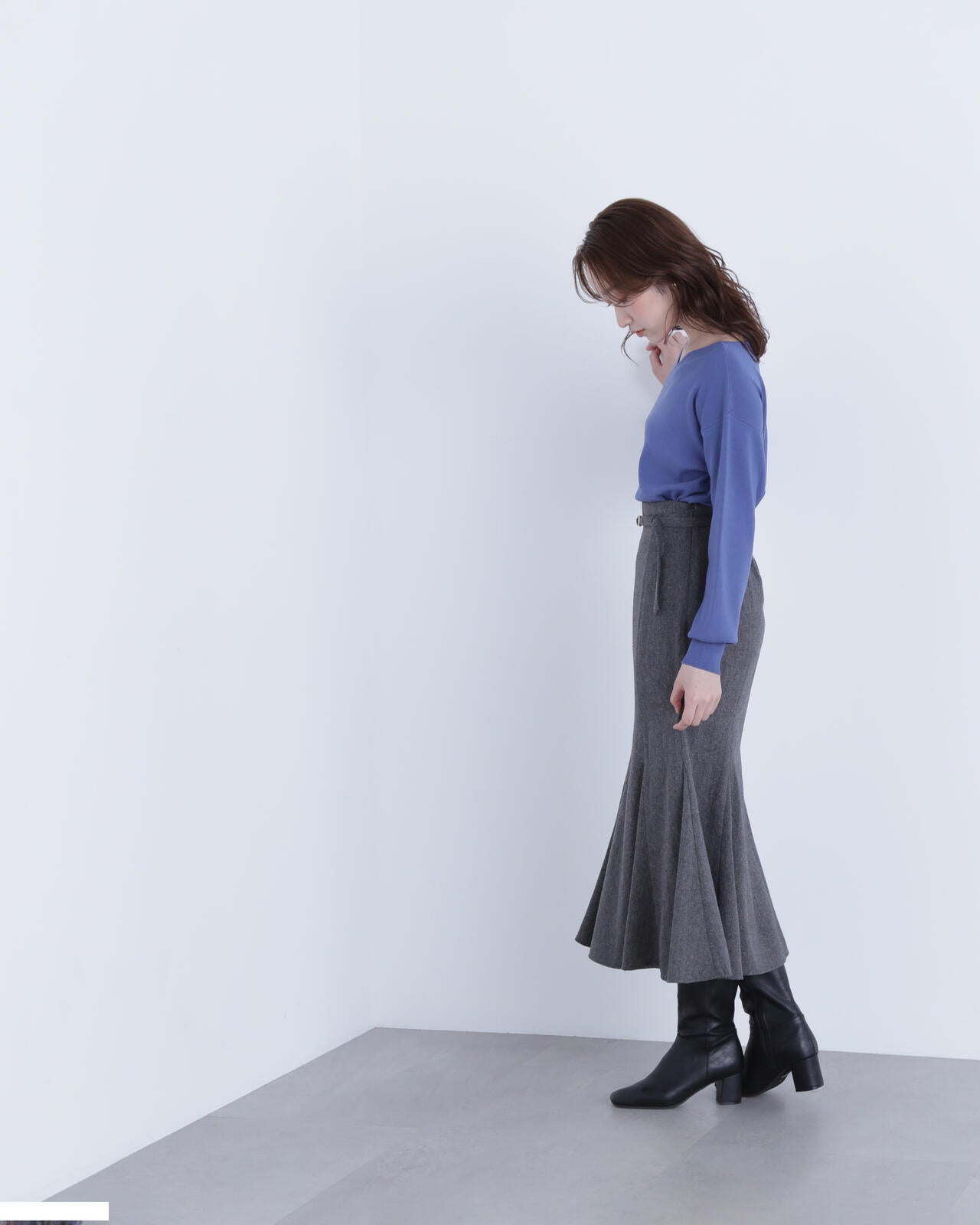 ツイーディーベルテッドマーメイドスカート