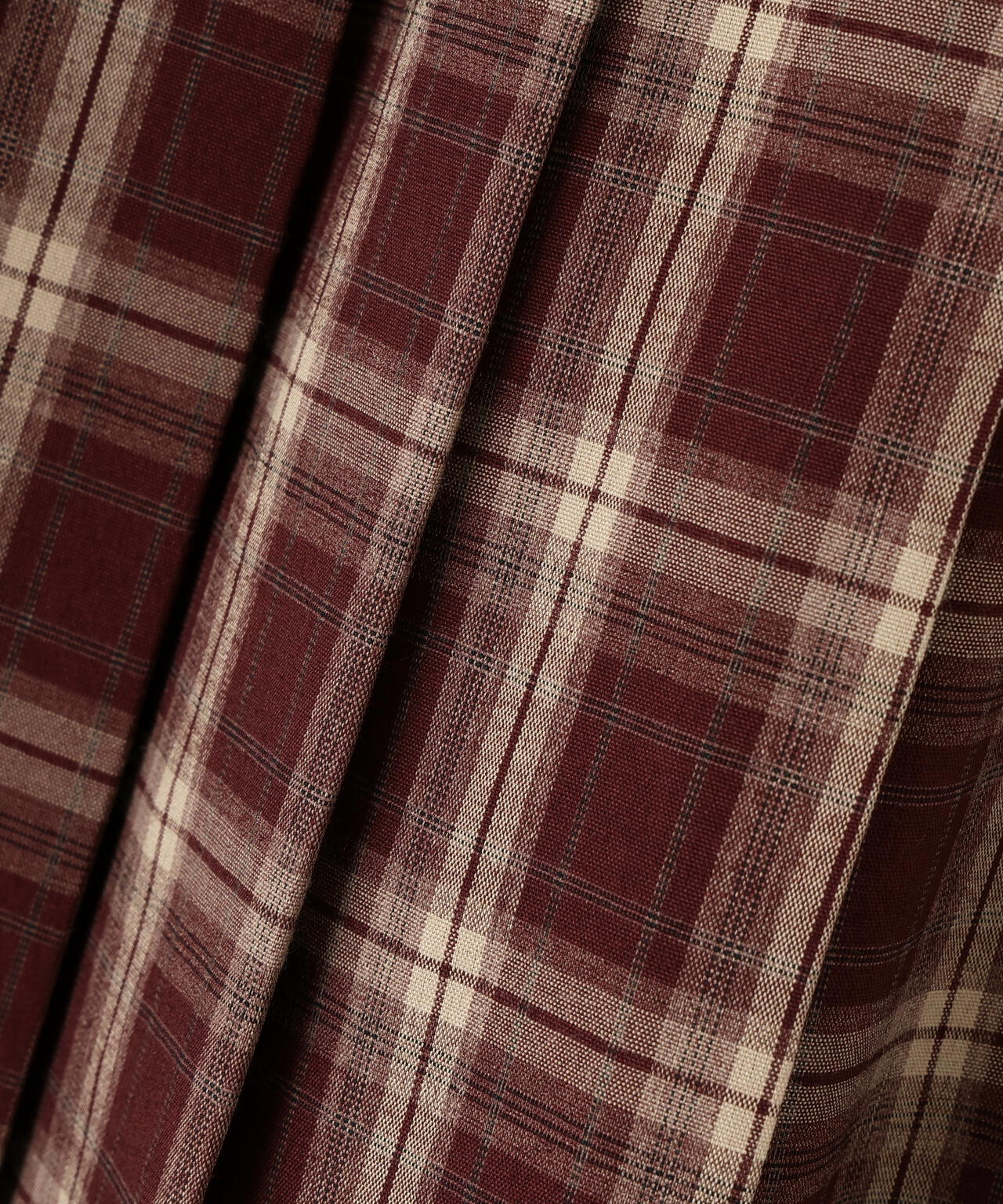 ベルテッドチェックプリーツスカート