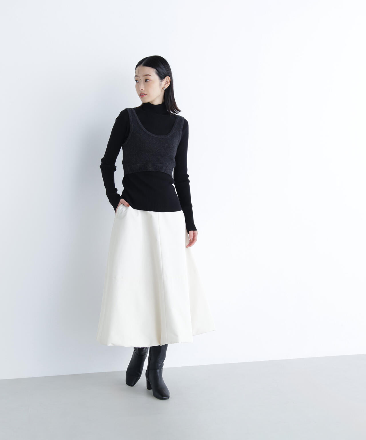 【BLANC】中綿フレアスカート