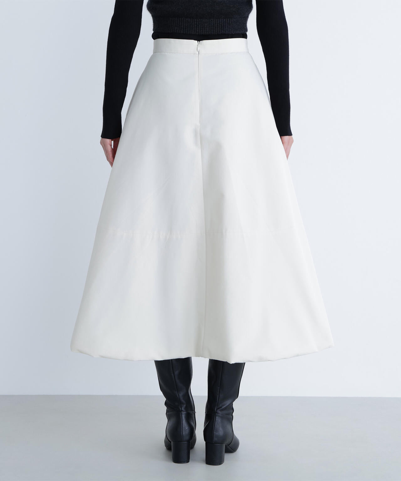 bibiy新品未使用/フレアスカート ホワイト BLANC】中綿フレアスカート | NATURAL BEAUTY BASIC（ナチュラル