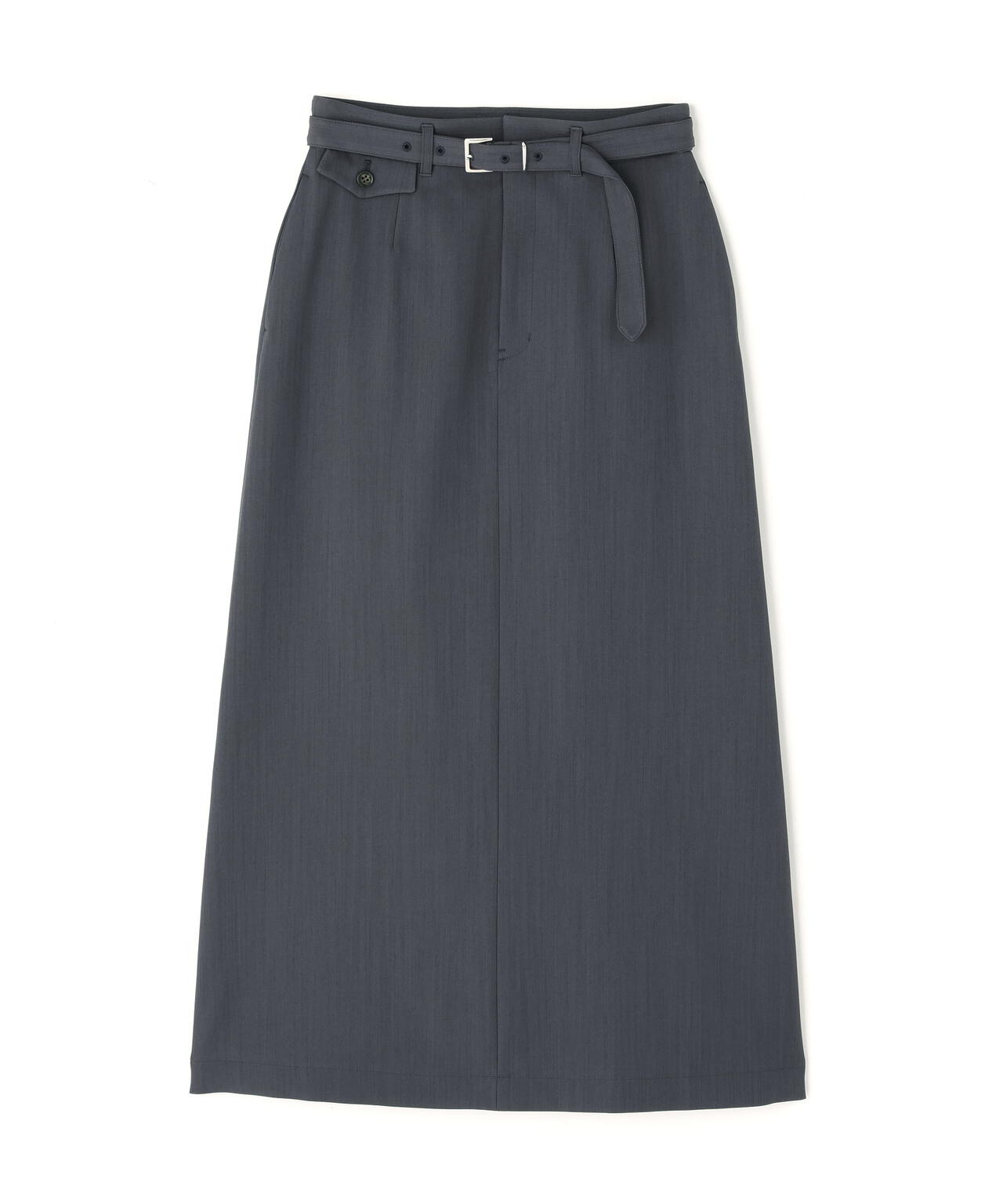 ベルテッドセミフレアロングスカート