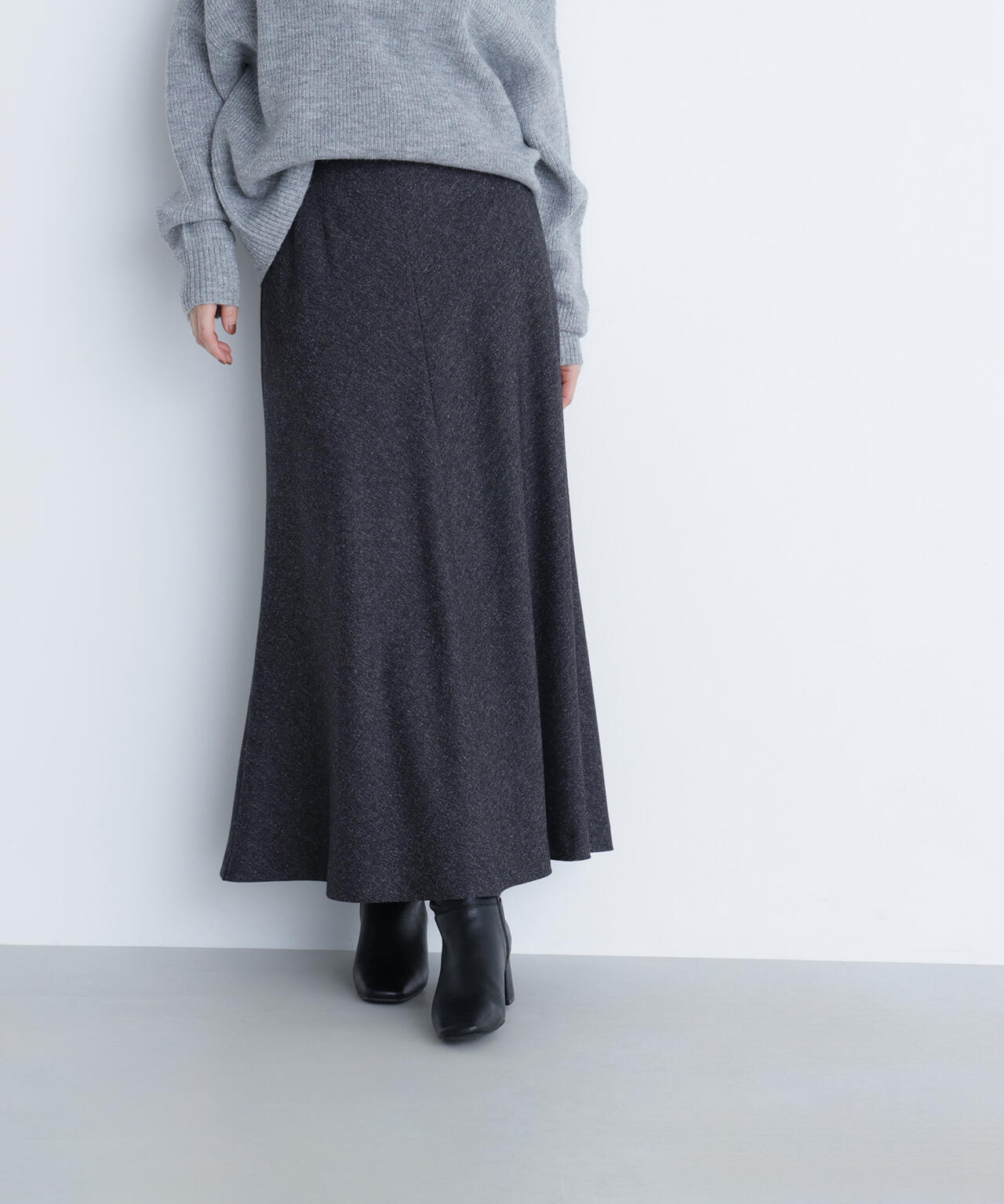 ネップツイードナロースカート
