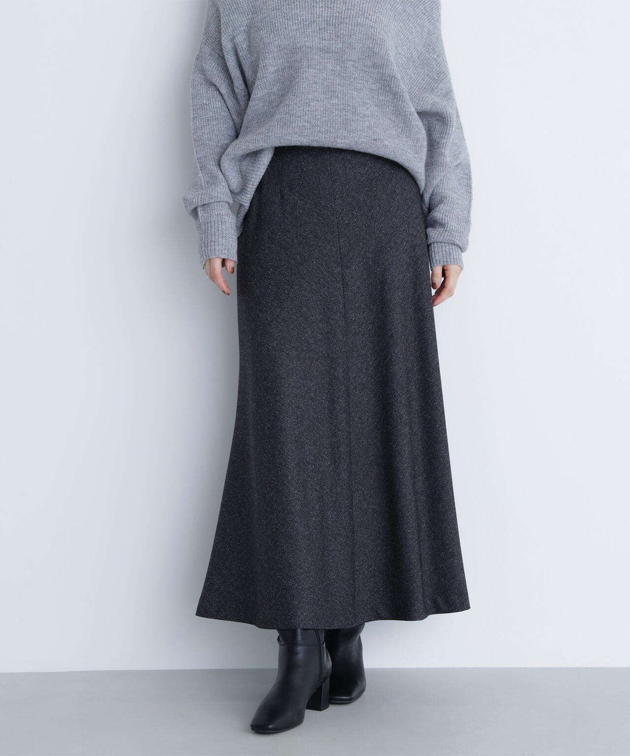 ネップツイードナロースカート
