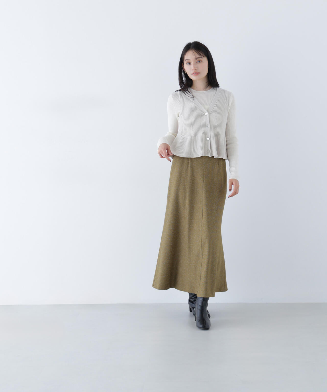 ネップツイードナロースカート | NATURAL BEAUTY BASIC（ナチュラル