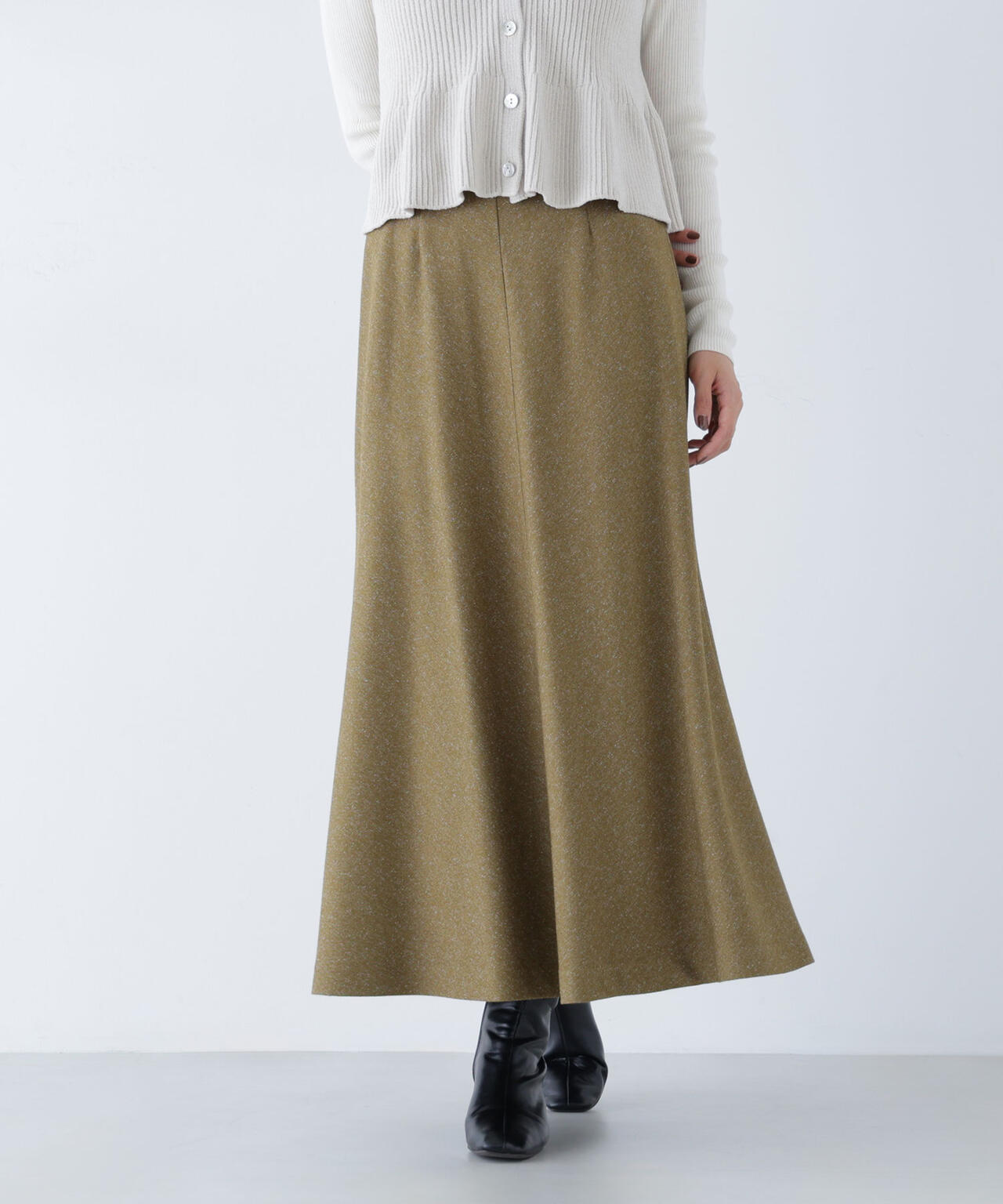 ネップツイードナロースカート