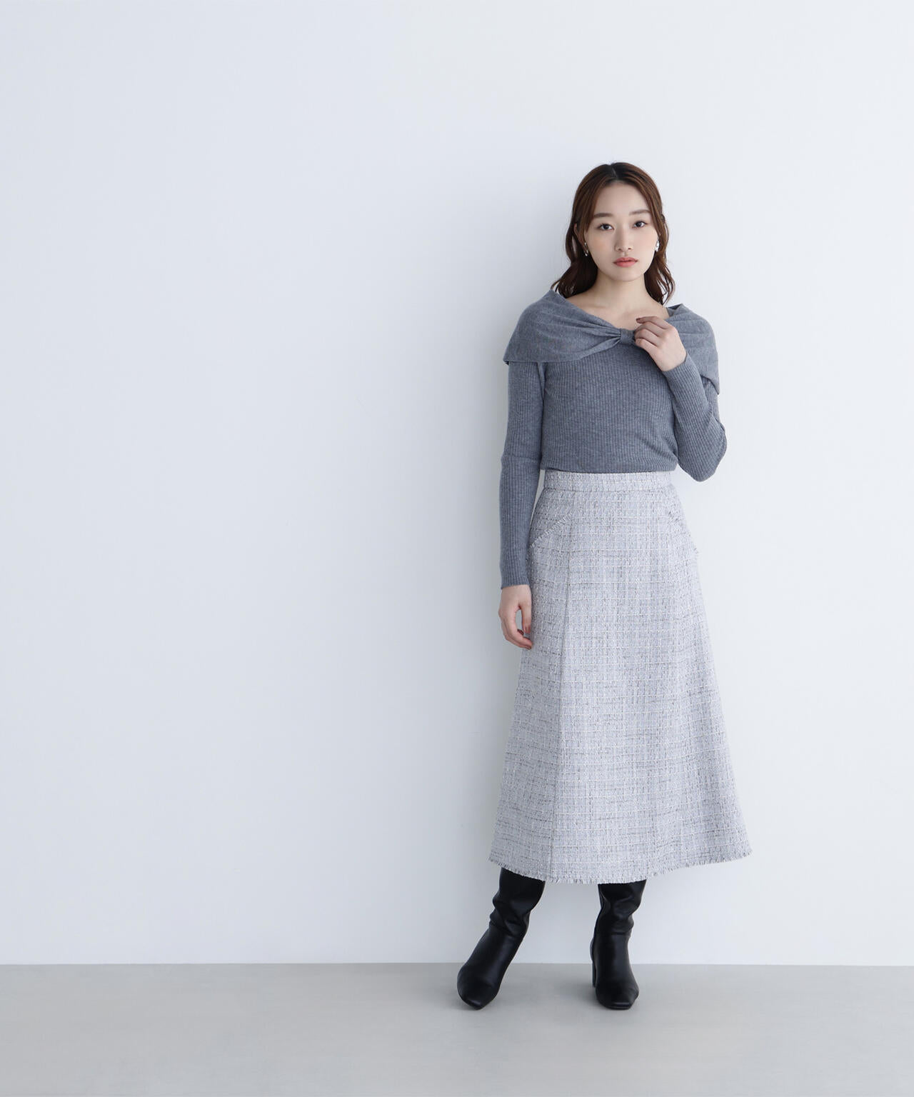 ツイードフレアスカート | NATURAL BEAUTY BASIC（ナチュラル