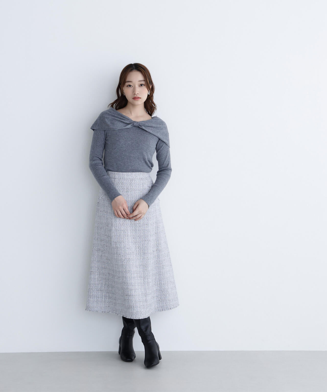 ツイードフレアスカート | NATURAL BEAUTY BASIC（ナチュラル