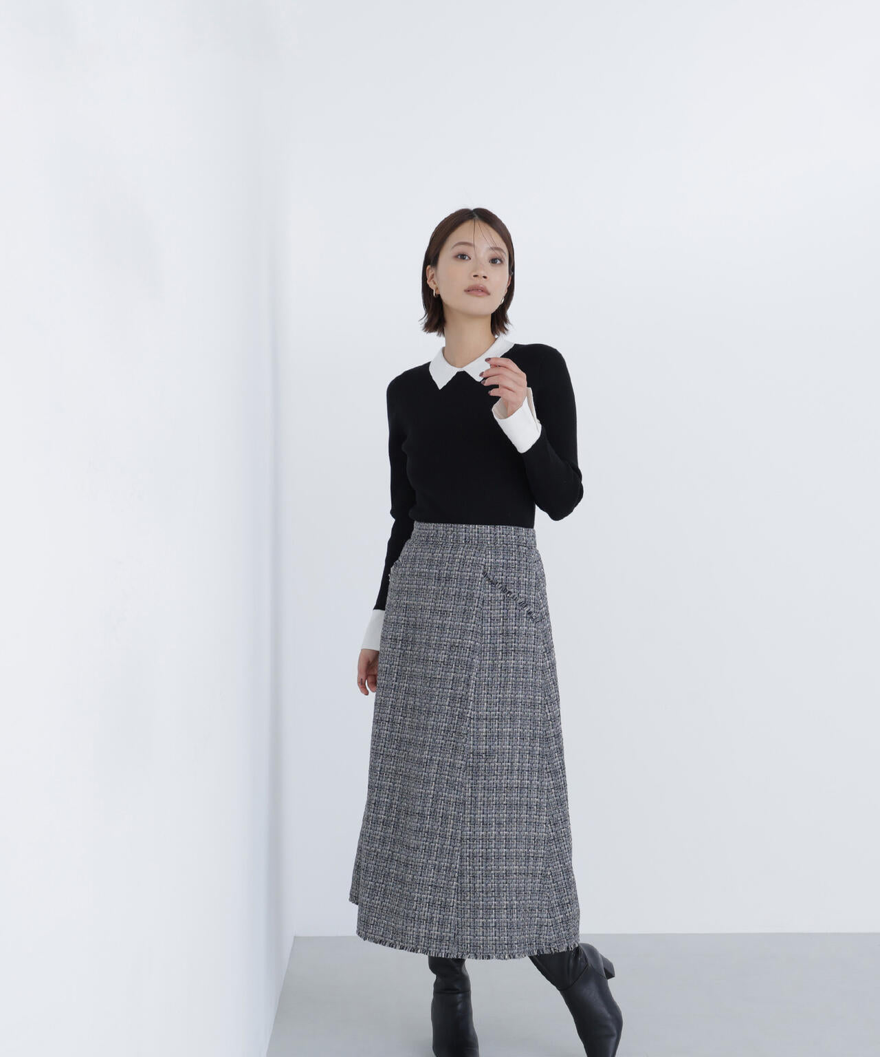 ツイードフレアスカート | NATURAL BEAUTY BASIC（ナチュラル
