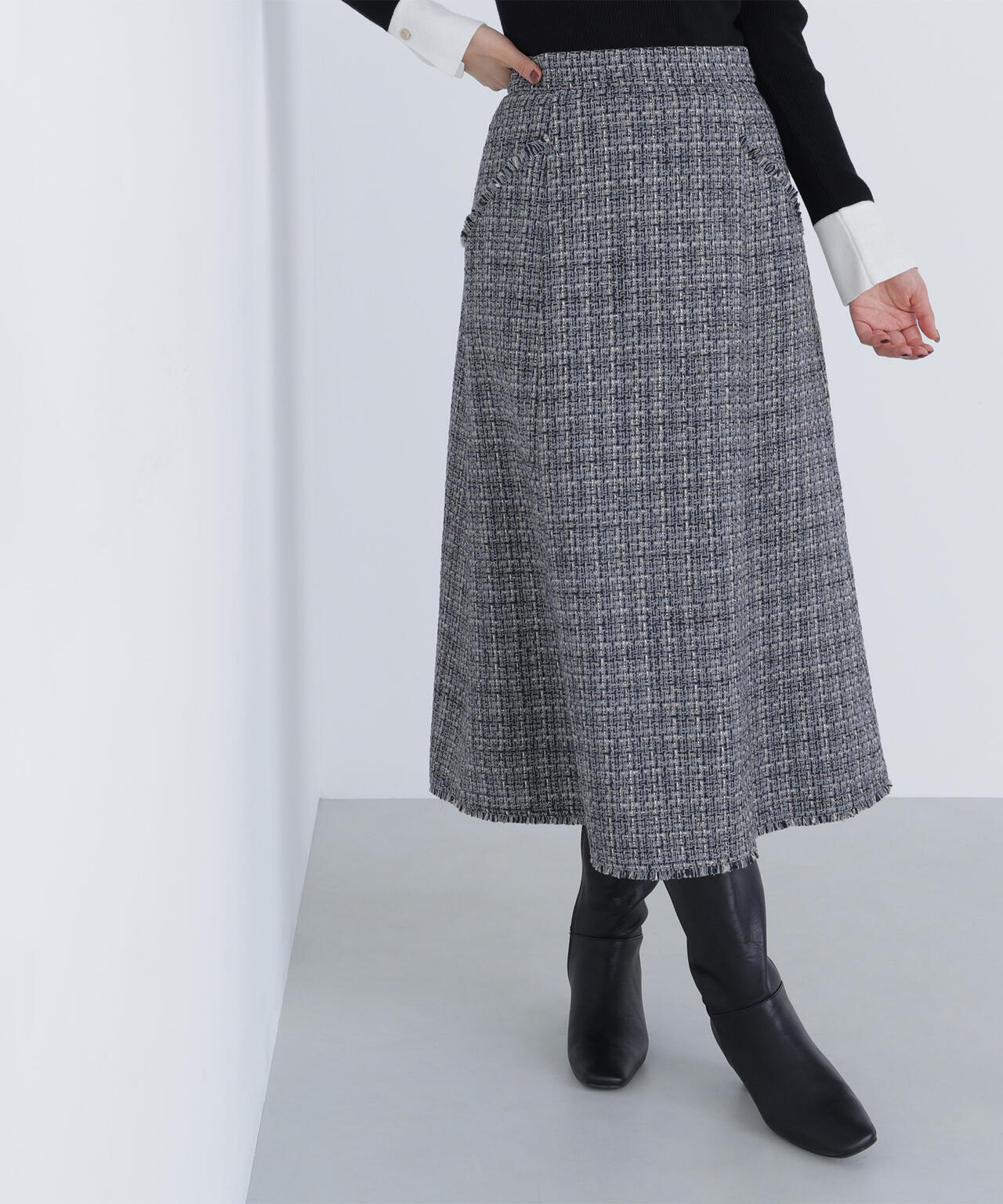 ツイードフレアスカート | NATURAL BEAUTY BASIC（ナチュラル