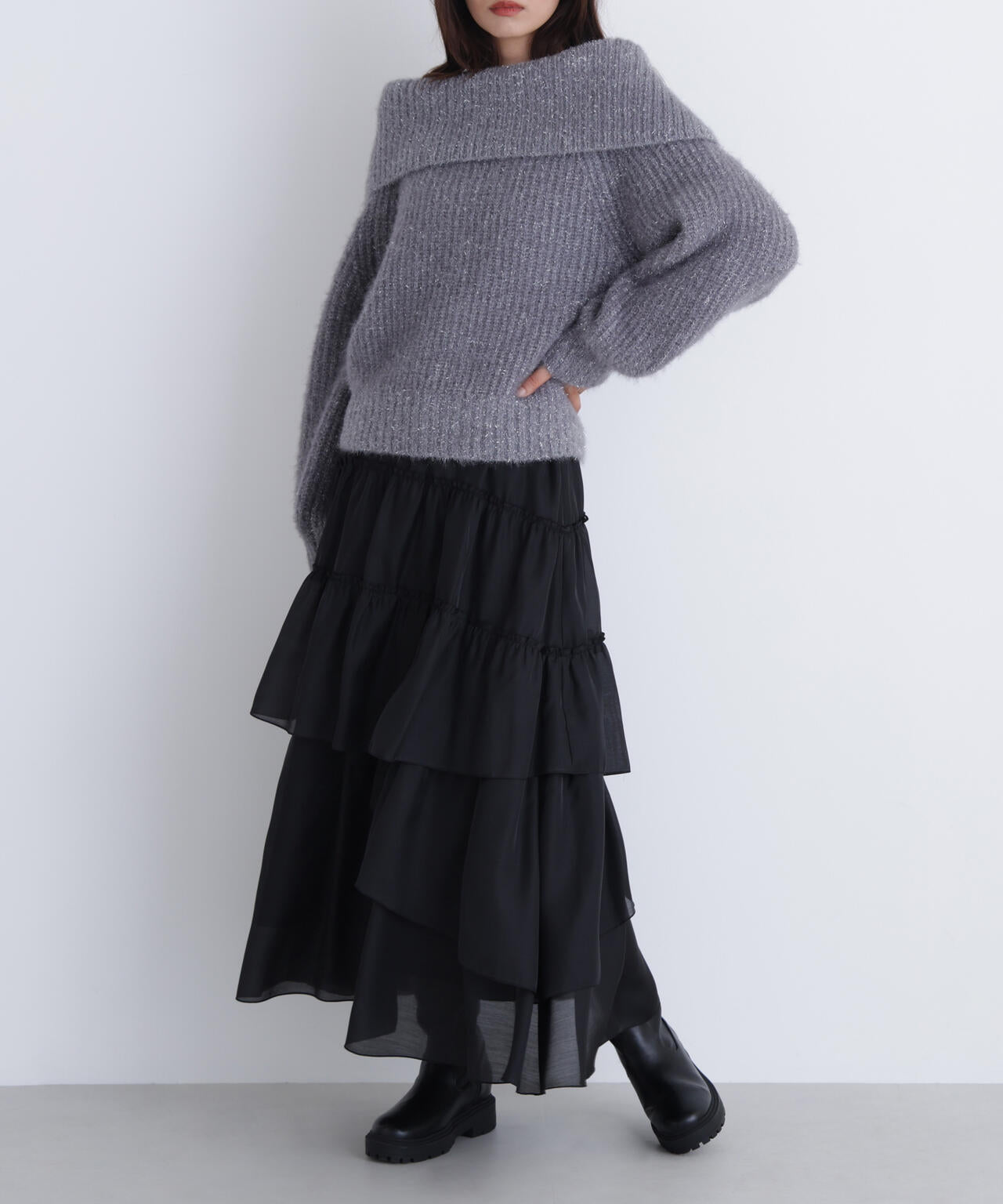 ナチュラルビューティーベーシック（NATURAL BEAUTY BASIC）/ランダムティアードスカート CLASSY.掲載】ランダムティアードスカート | NATURAL BEAUTY BASIC