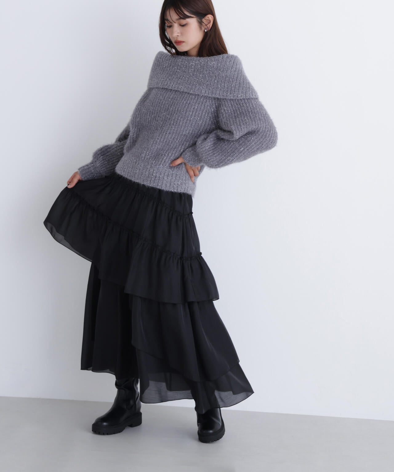 CLASSY.掲載】ランダムティアードスカート | NATURAL BEAUTY BASIC