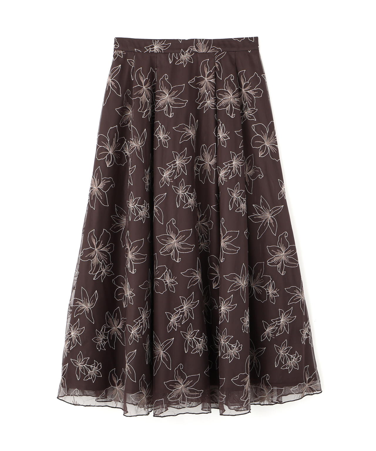 チュール刺繍フレアスカート | NATURAL BEAUTY BASIC（ナチュラル