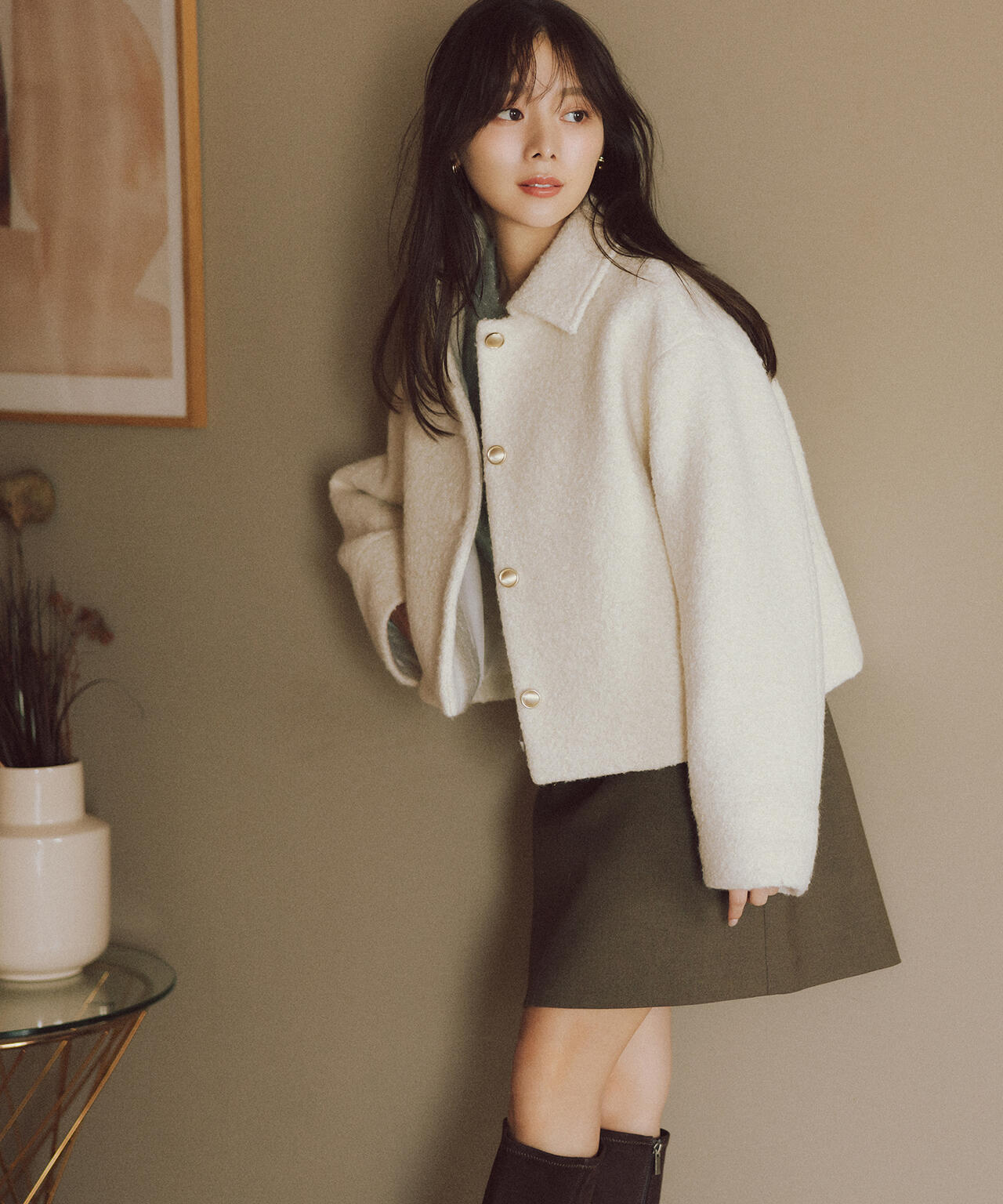 ポケットディテールミニスカート