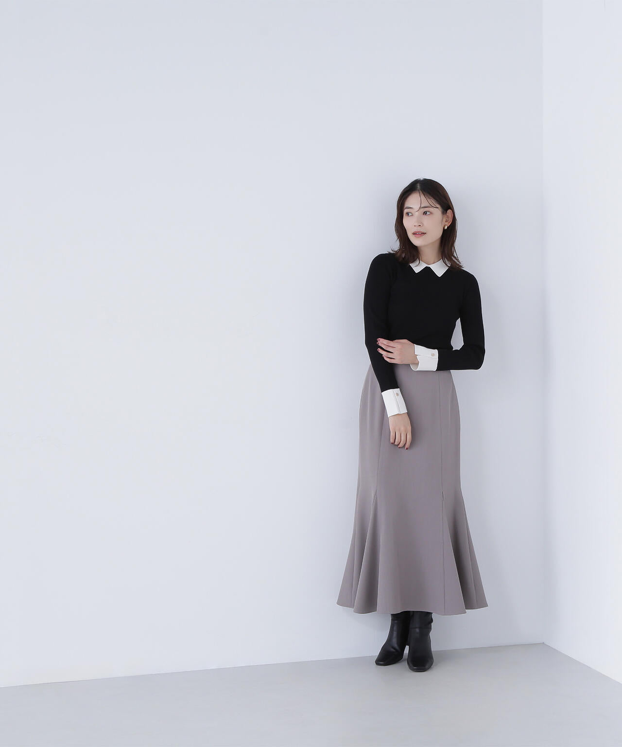 ヘム切替マーメイドスカート