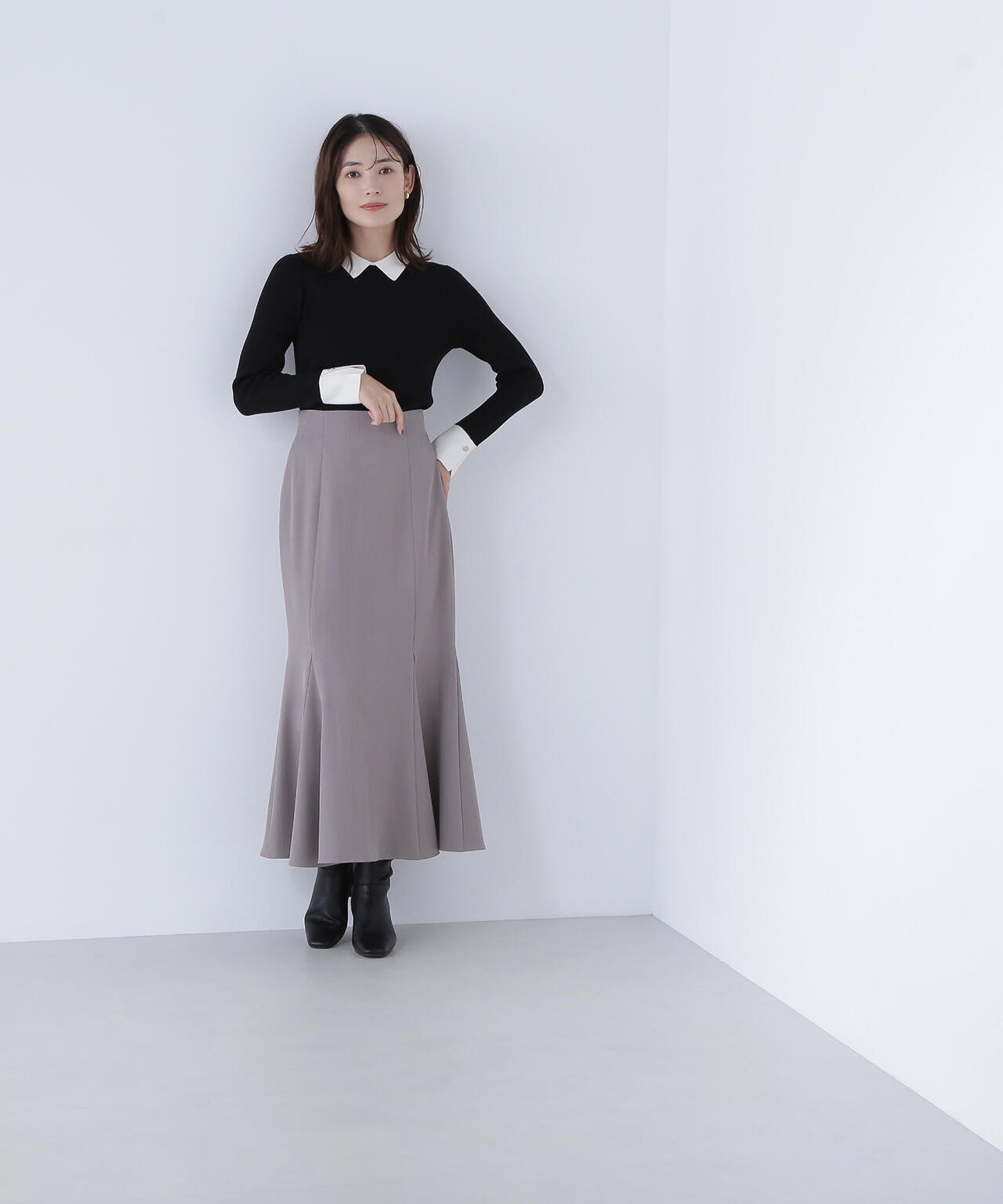 ヘム切替マーメイドスカート