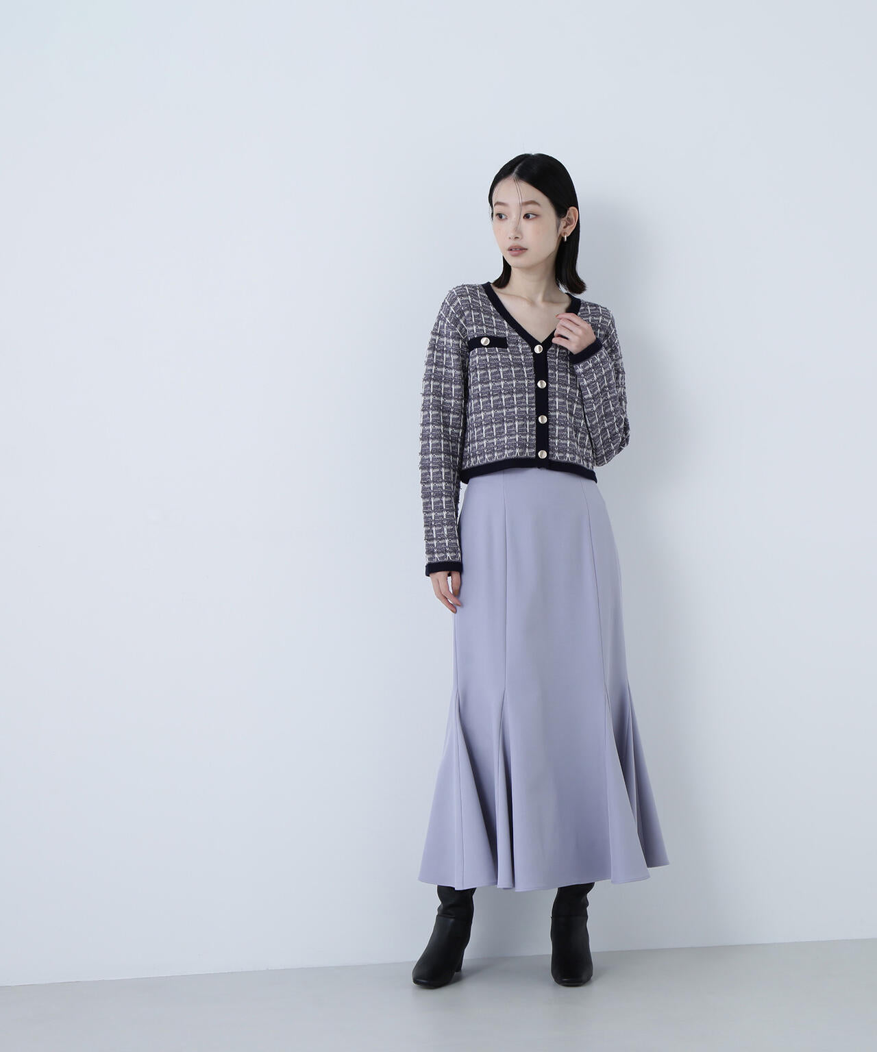 ヘム切替マーメイドスカート