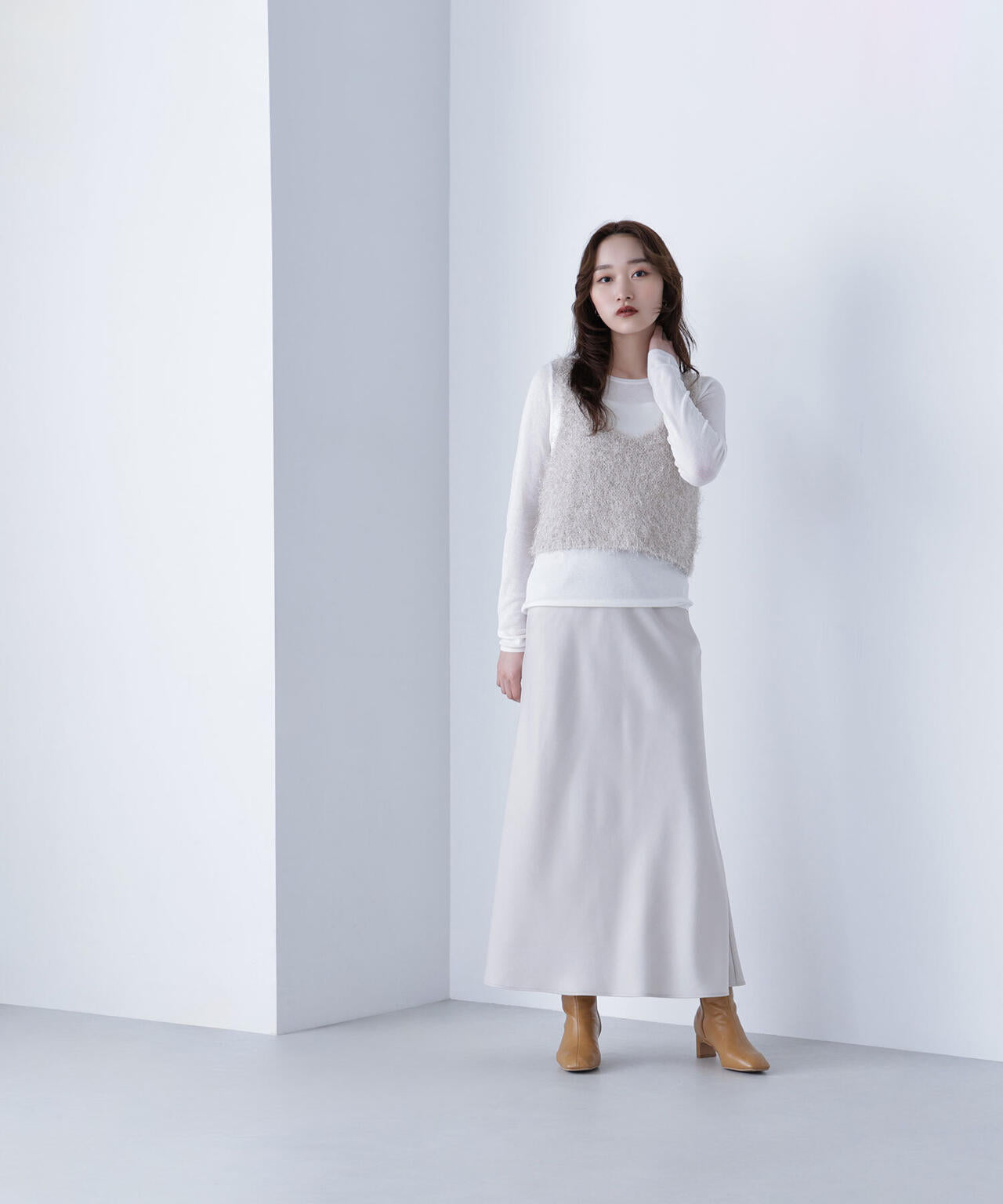 【Oggi掲載】バイアスサテンナロースカート