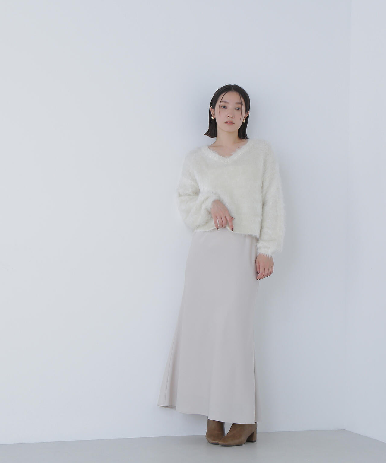 【Oggi掲載】バイアスサテンナロースカート