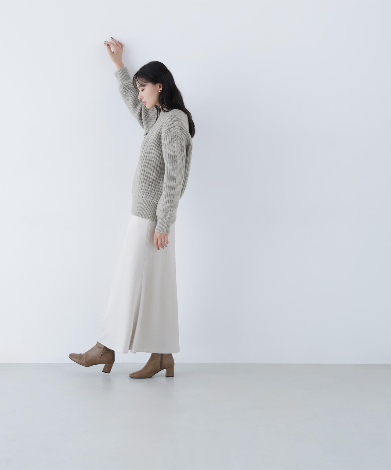 【Oggi掲載】バイアスサテンナロースカート