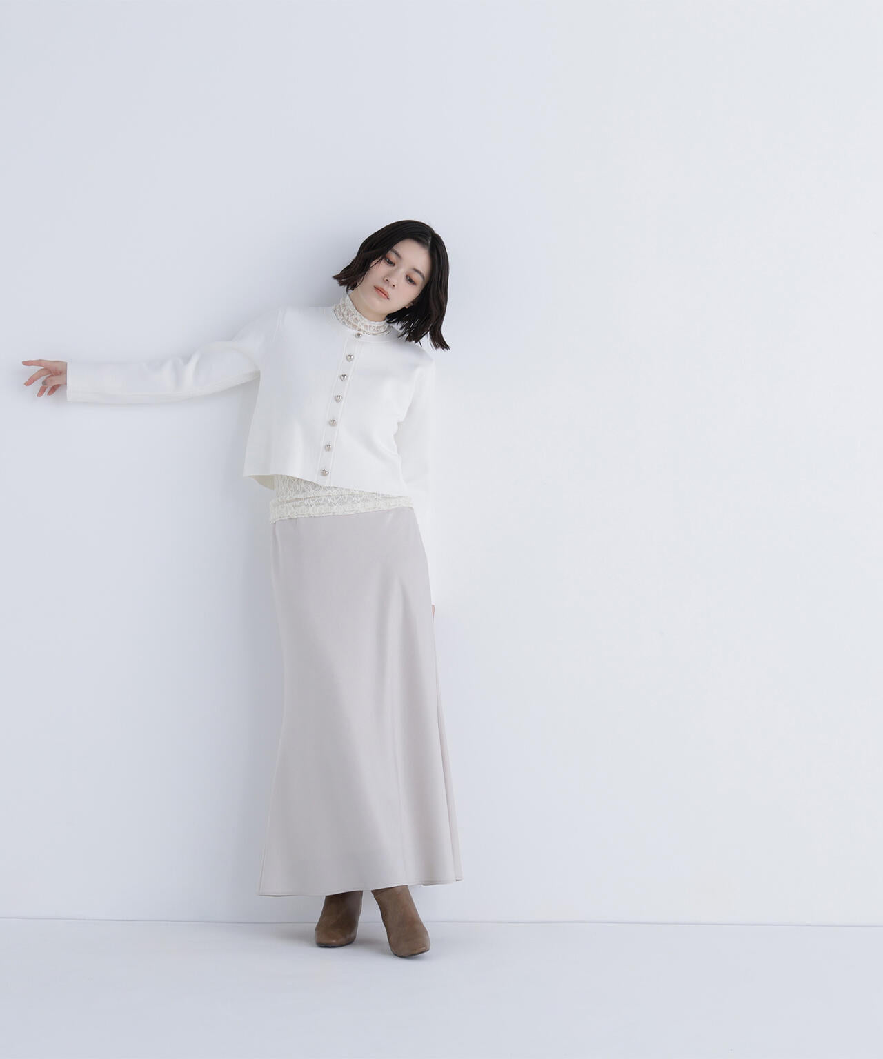 【Oggi掲載】バイアスサテンナロースカート