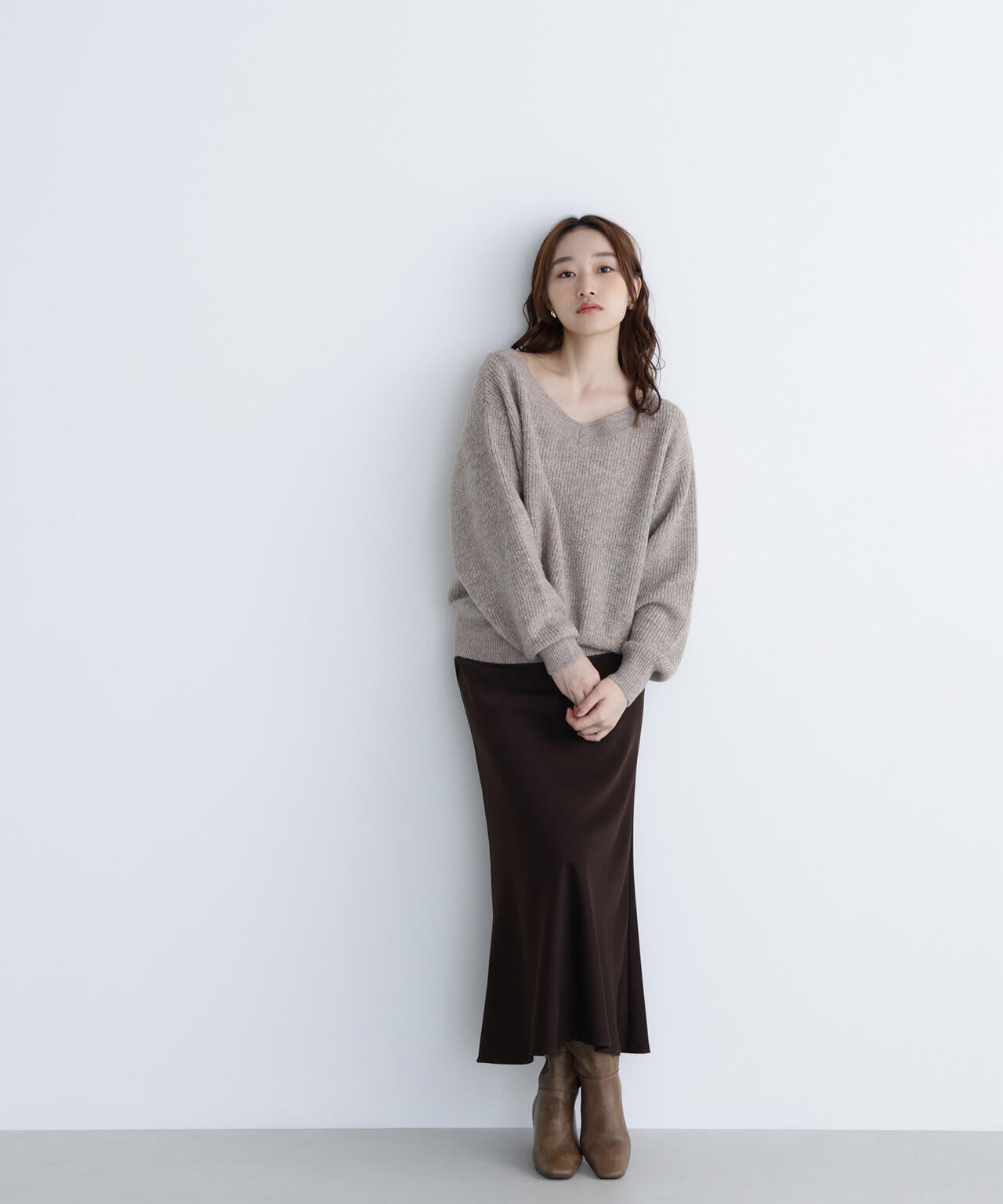 【Oggi掲載】バイアスサテンナロースカート